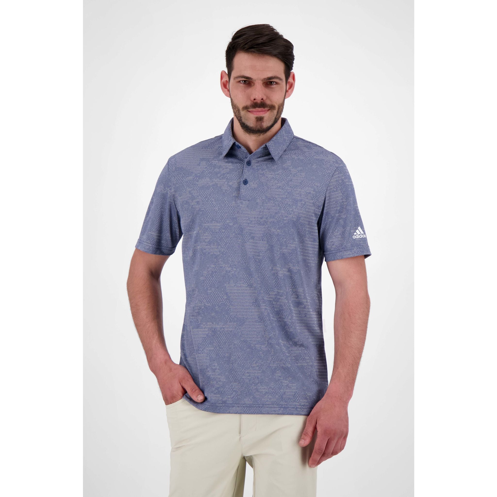 Adidas Camo SS Polo Navy/Grau Herren