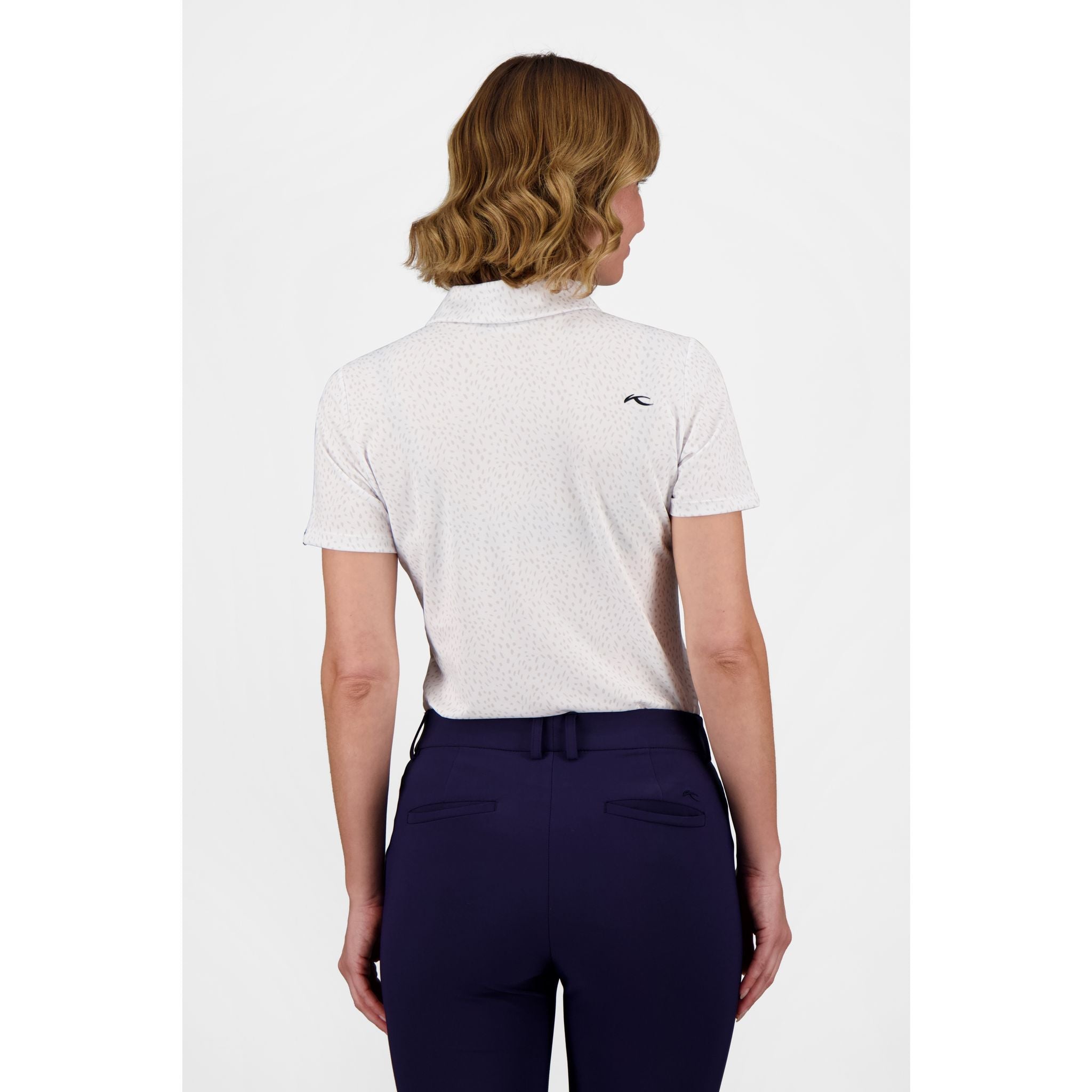 Kjus W Enya Printed Polo SS Weiß/Alloy Damen