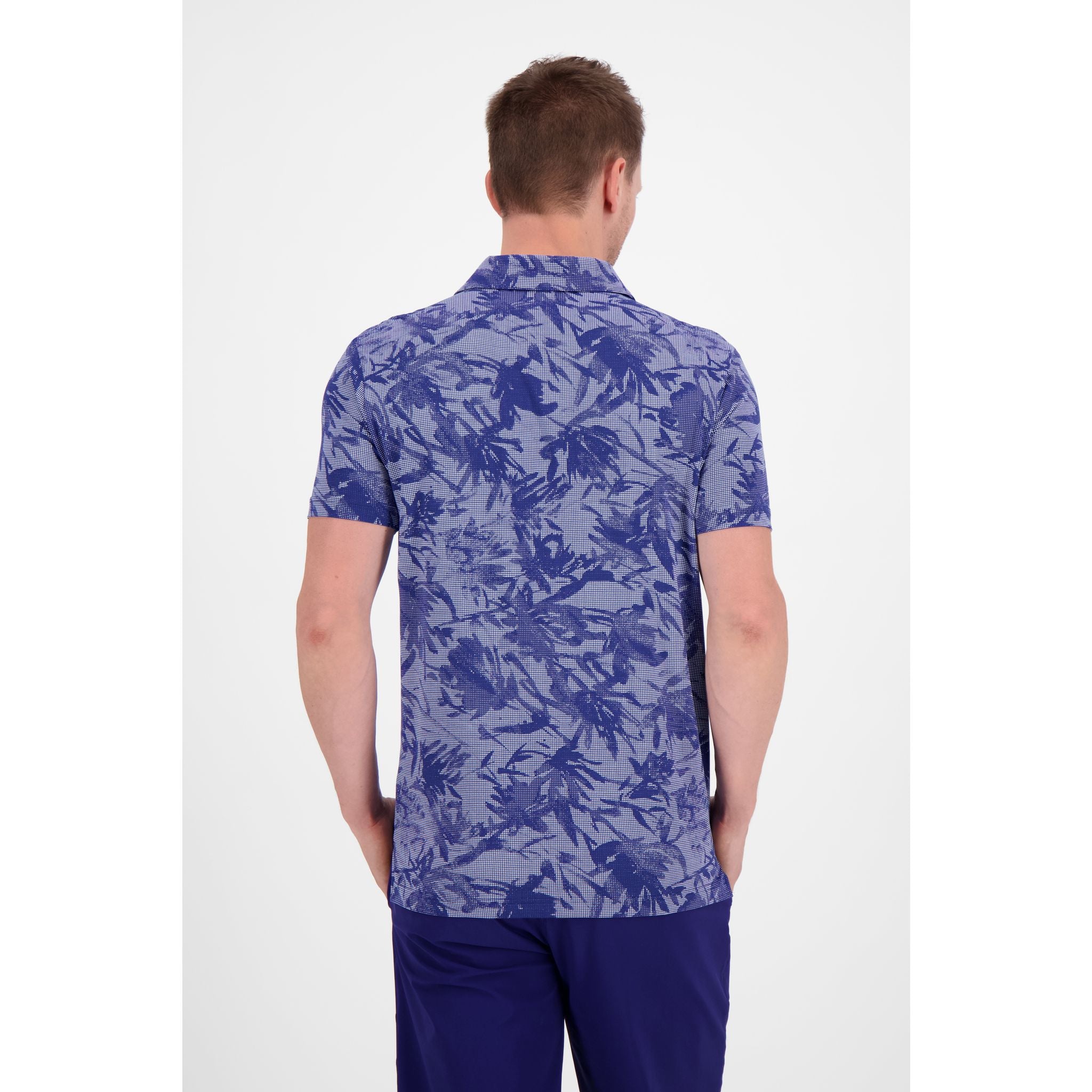 Chervo M Ambrosio SS Polo Blau/Blume Herren