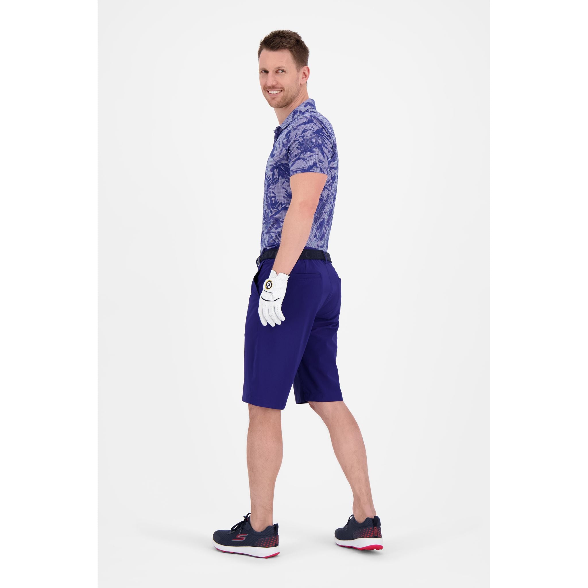 Chervo M Ambrosio SS Polo Blau/Blume Herren