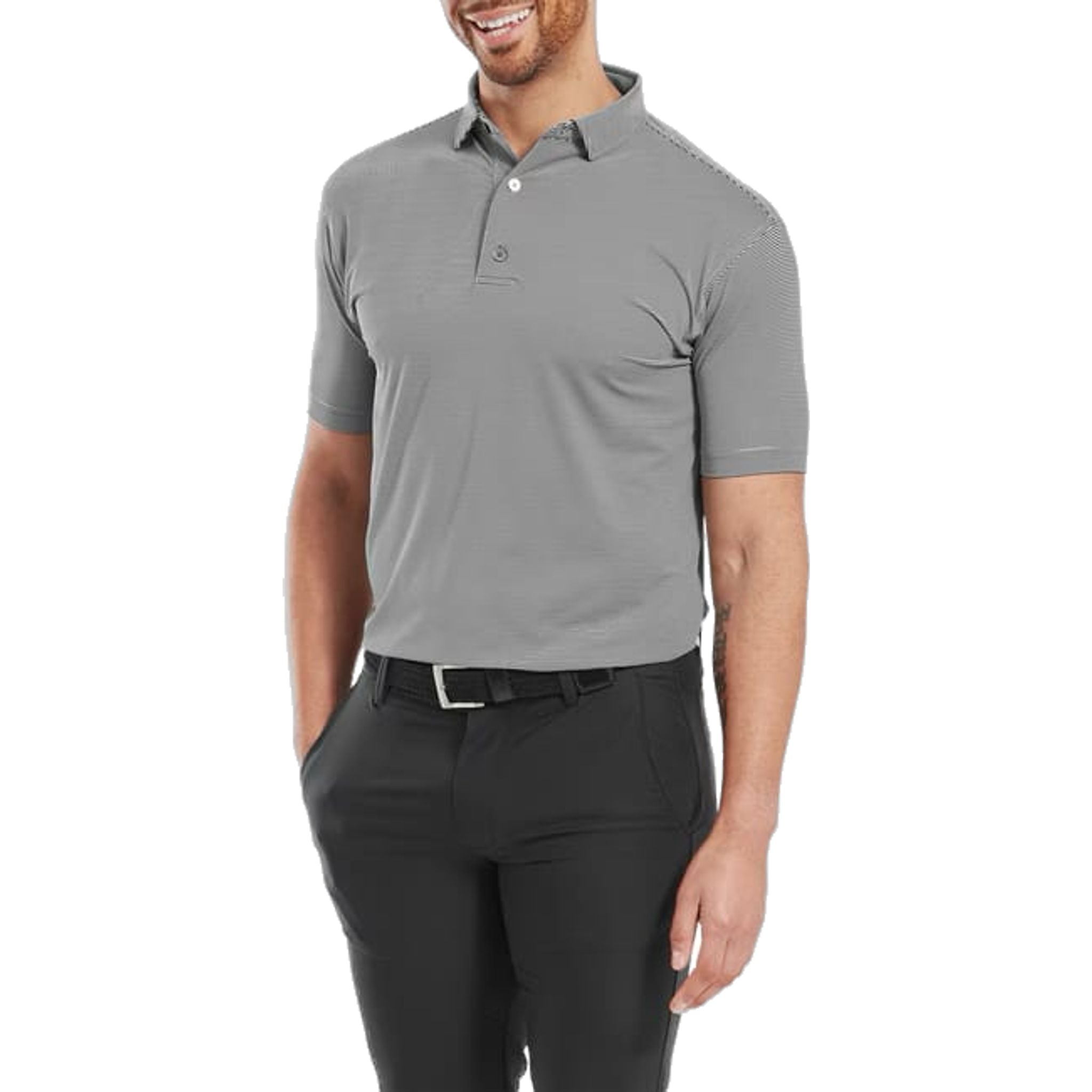 Footjoy Micro Feeder Stripe Lisle Polo pánske