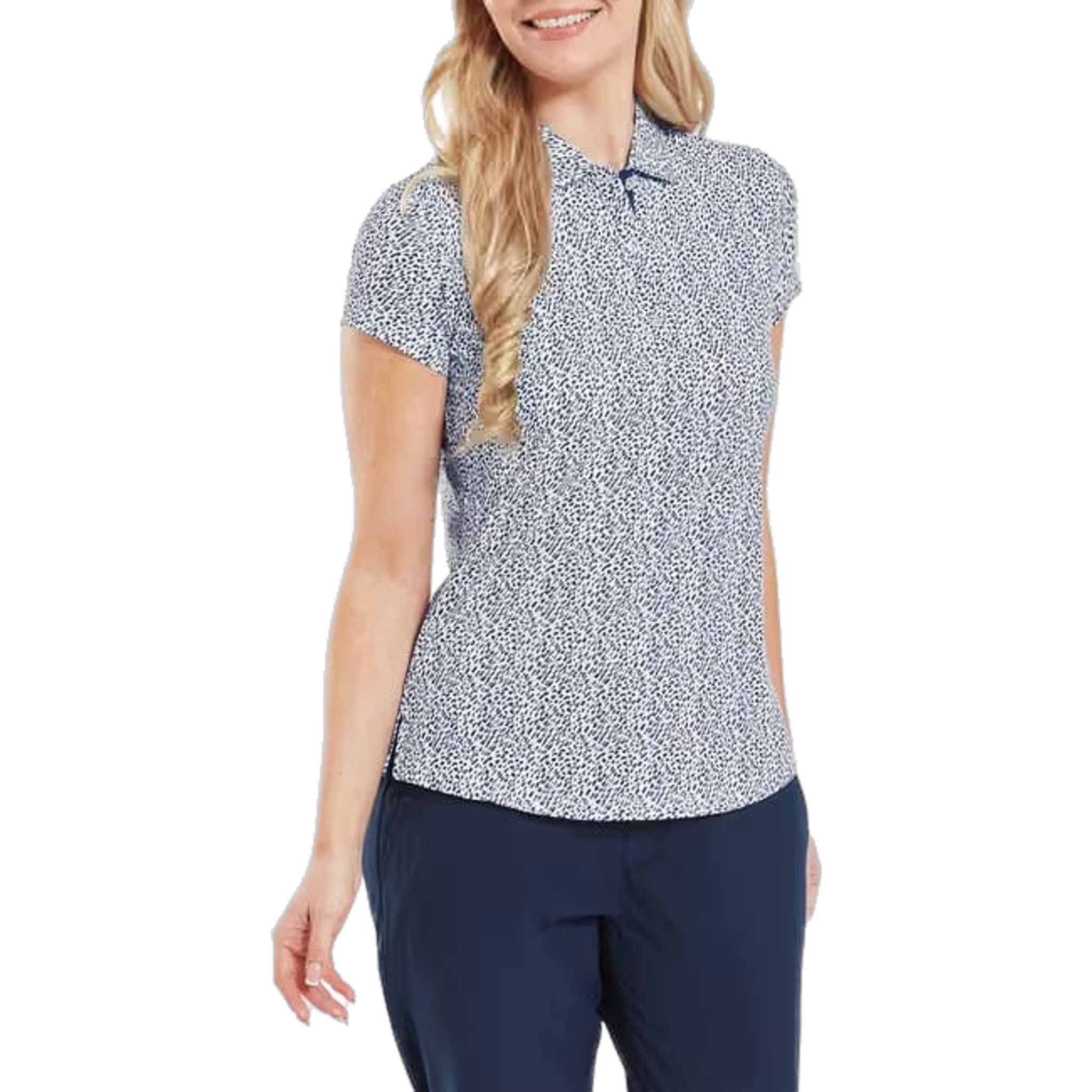 Footjoy Animal Print Kappenarm Lisle Poloshirt