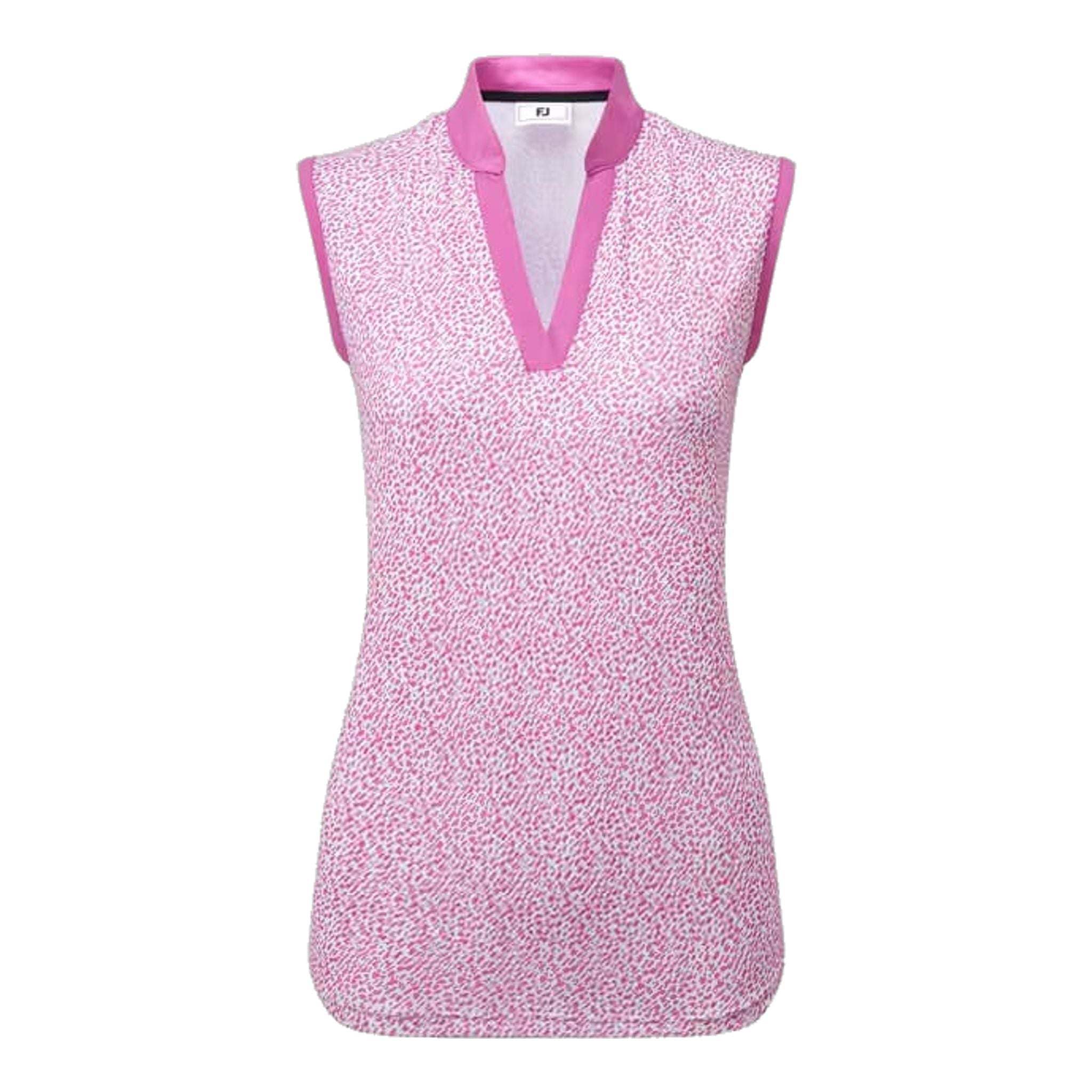 Footjoy Animal Print Sleeveless Lisle Poloshirt Damen
