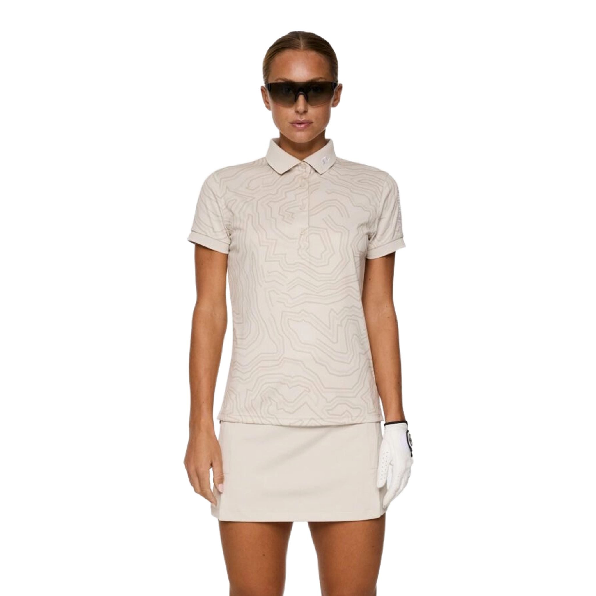 J. Lindeberg Tour Tech Print Polo Damen