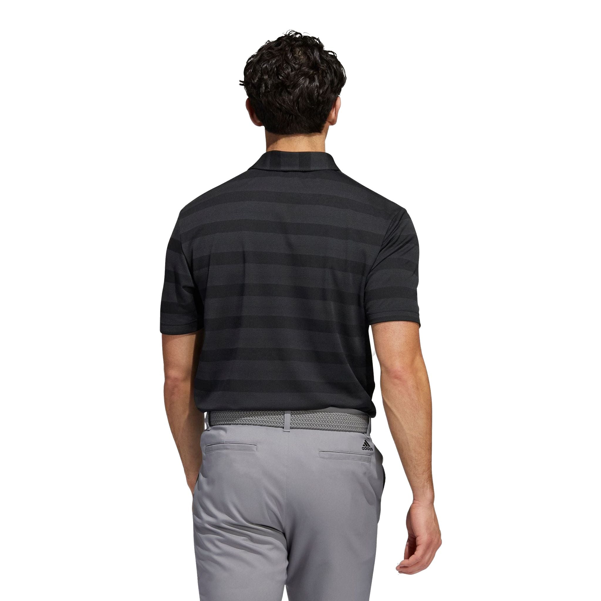 Adidas Two-Color Striped Poloshirt Herren