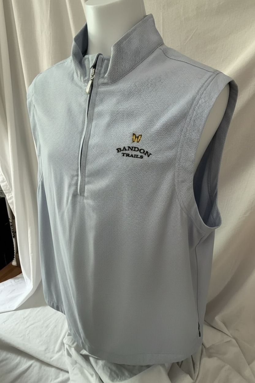 Ashworth Half Zip Gilet Men Blue M Men