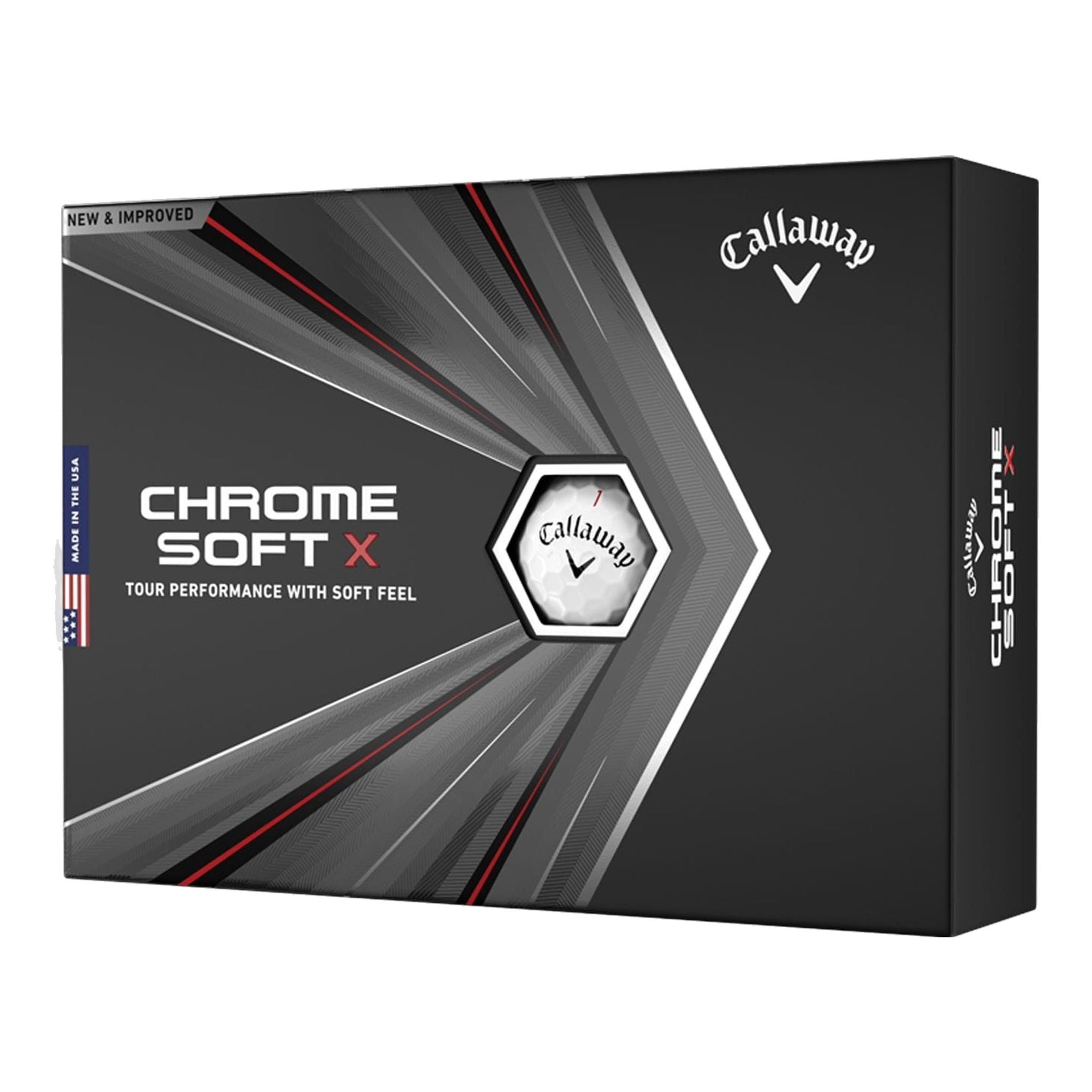 Callaway Chrome Soft X 2020 12 Golfbälle Weiß