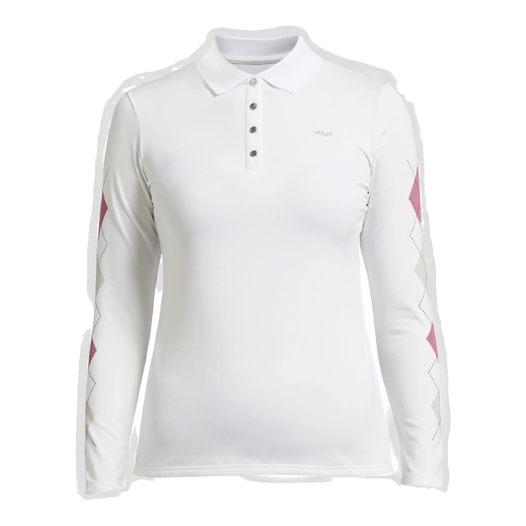 Röhnisch Polo Argyle Langarm Off White Damen