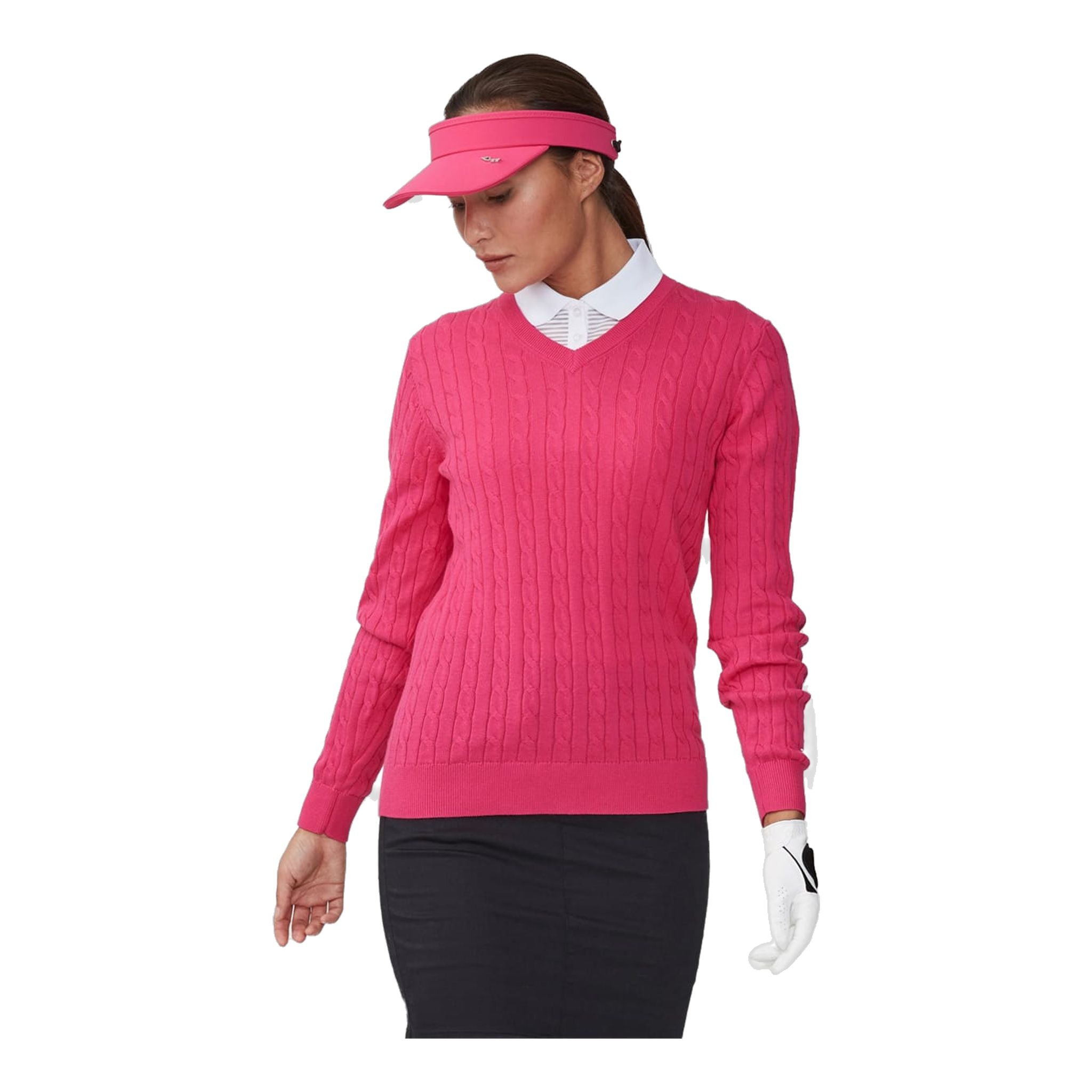 Röhnisch Pullover Cable Fuchsia Damen