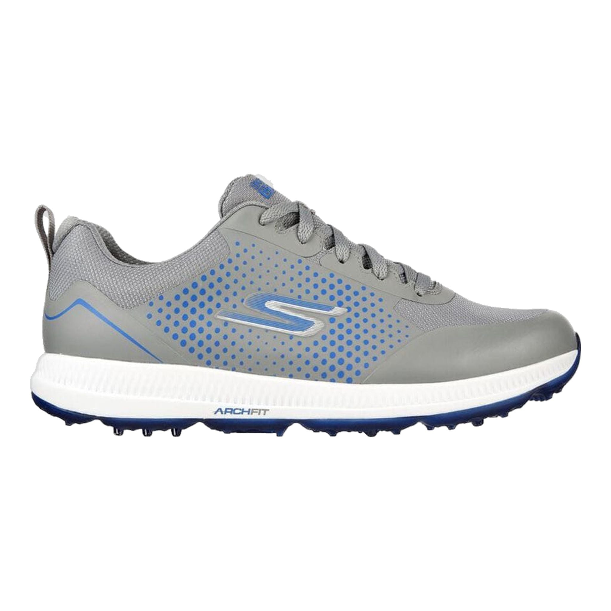 Skechers M GO GOLF ELITE 5 - Grey Synthetic/Textile/Blue Tr Herren