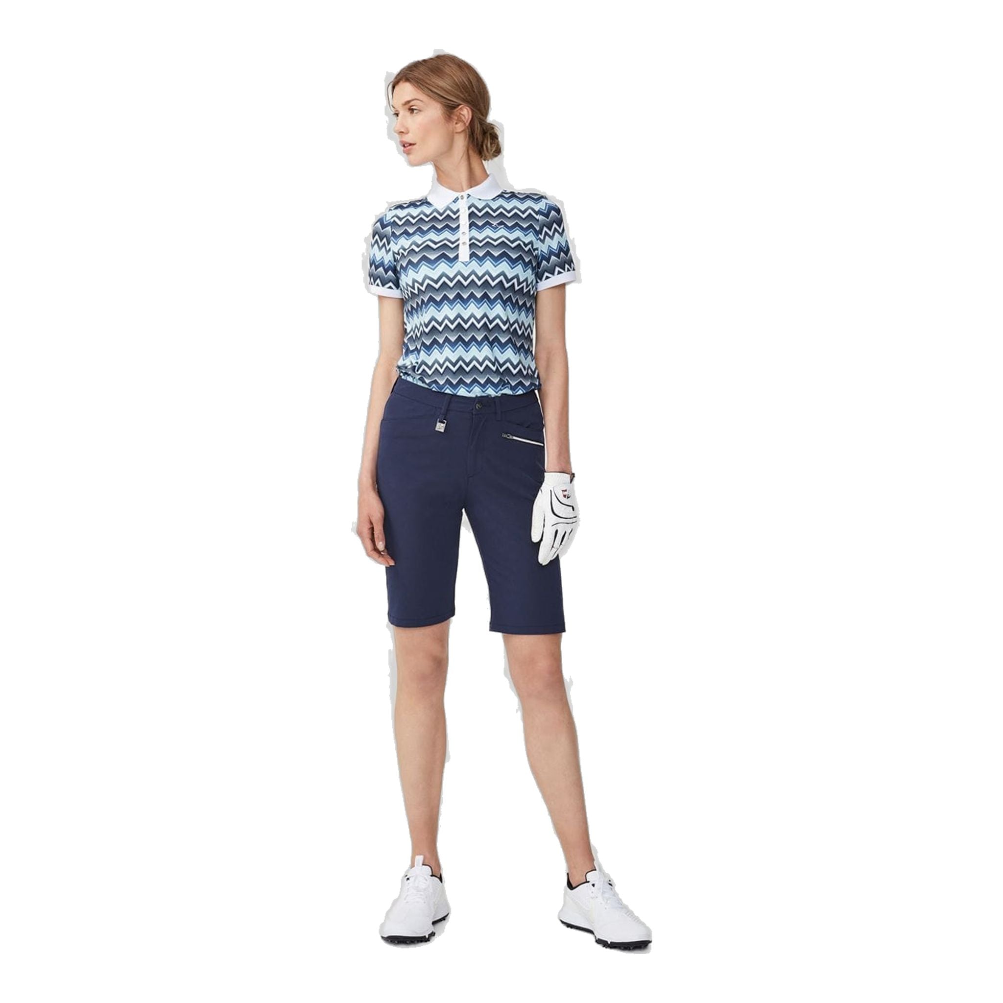 Röhnisch Element Polo Zigzag Blue Damen