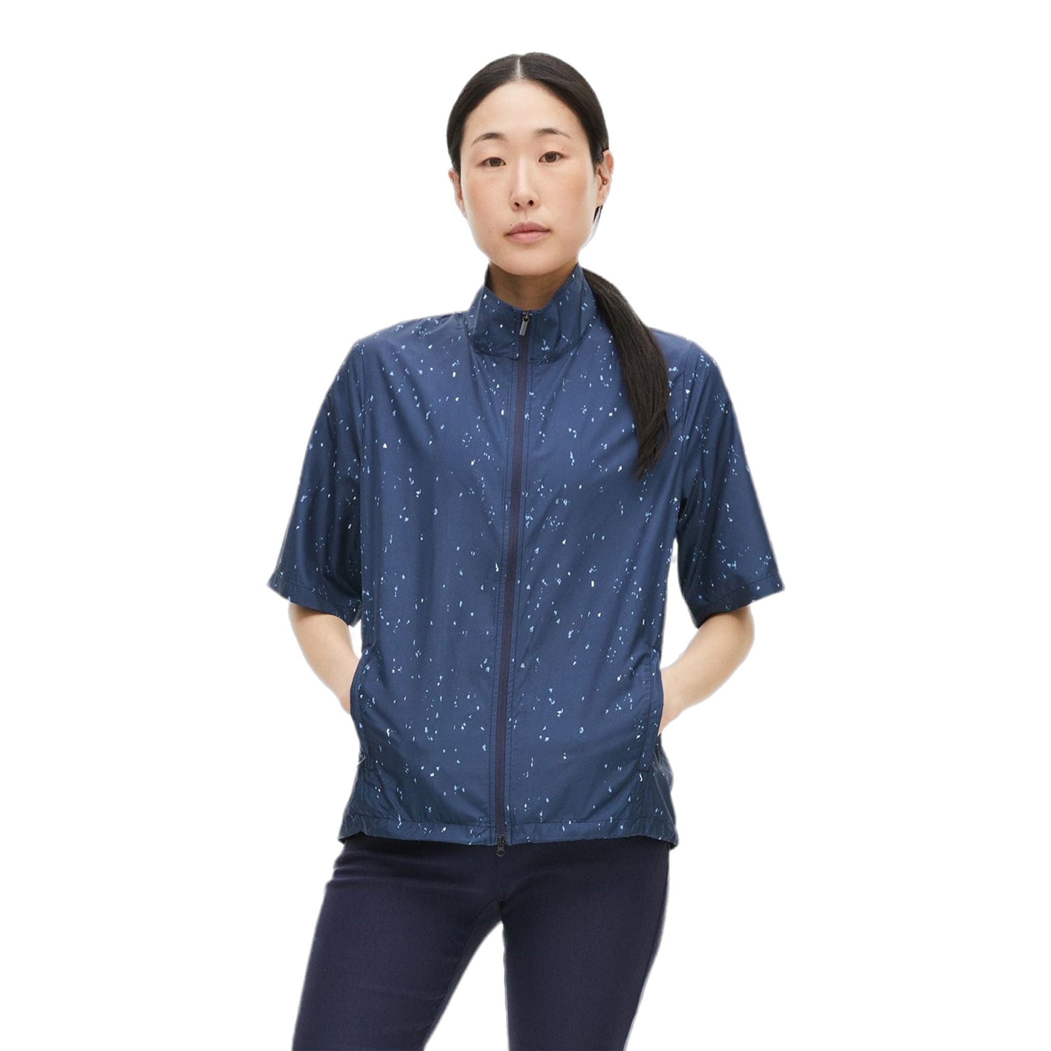Röhnisch W Wind SS Packable Navy Micro Spot Damen