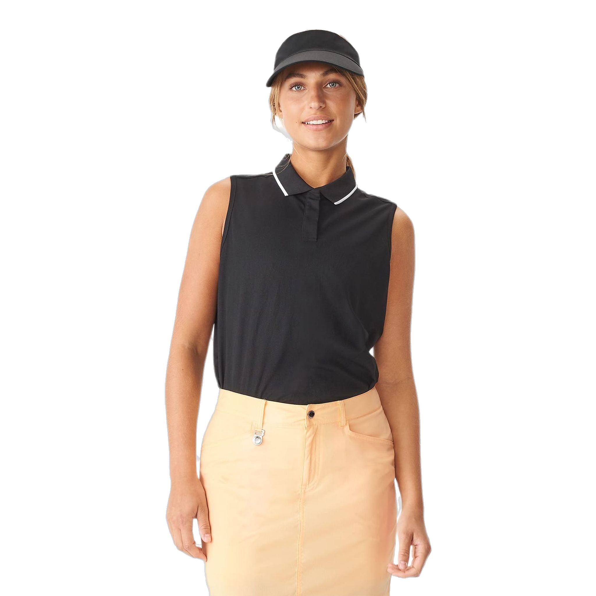 Röhnisch Mildred Golf Polo Ärmellos Schwarz Damen Damen