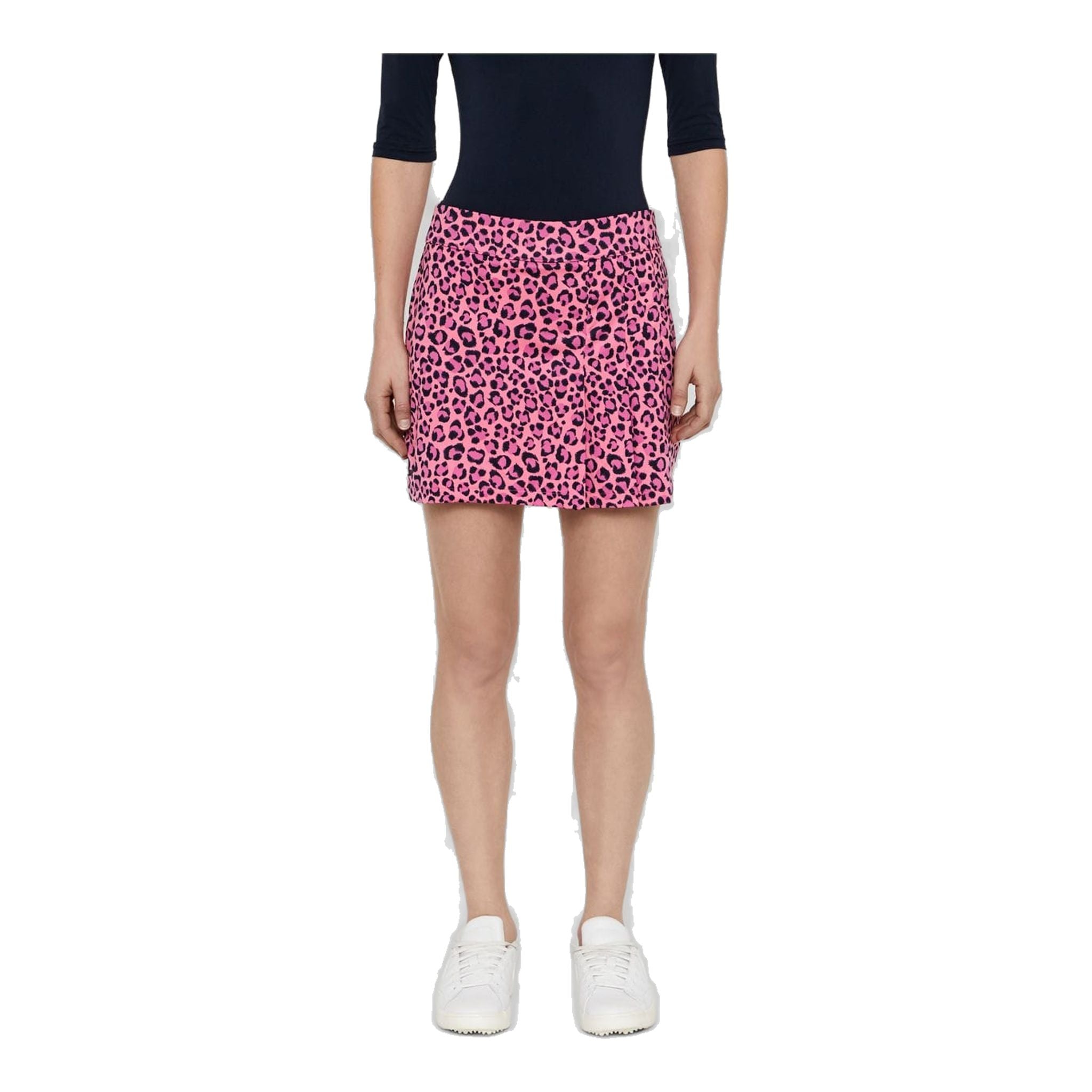 J. Lindeberg W Thea TX Jersey Skirt Pink Leopard Damen