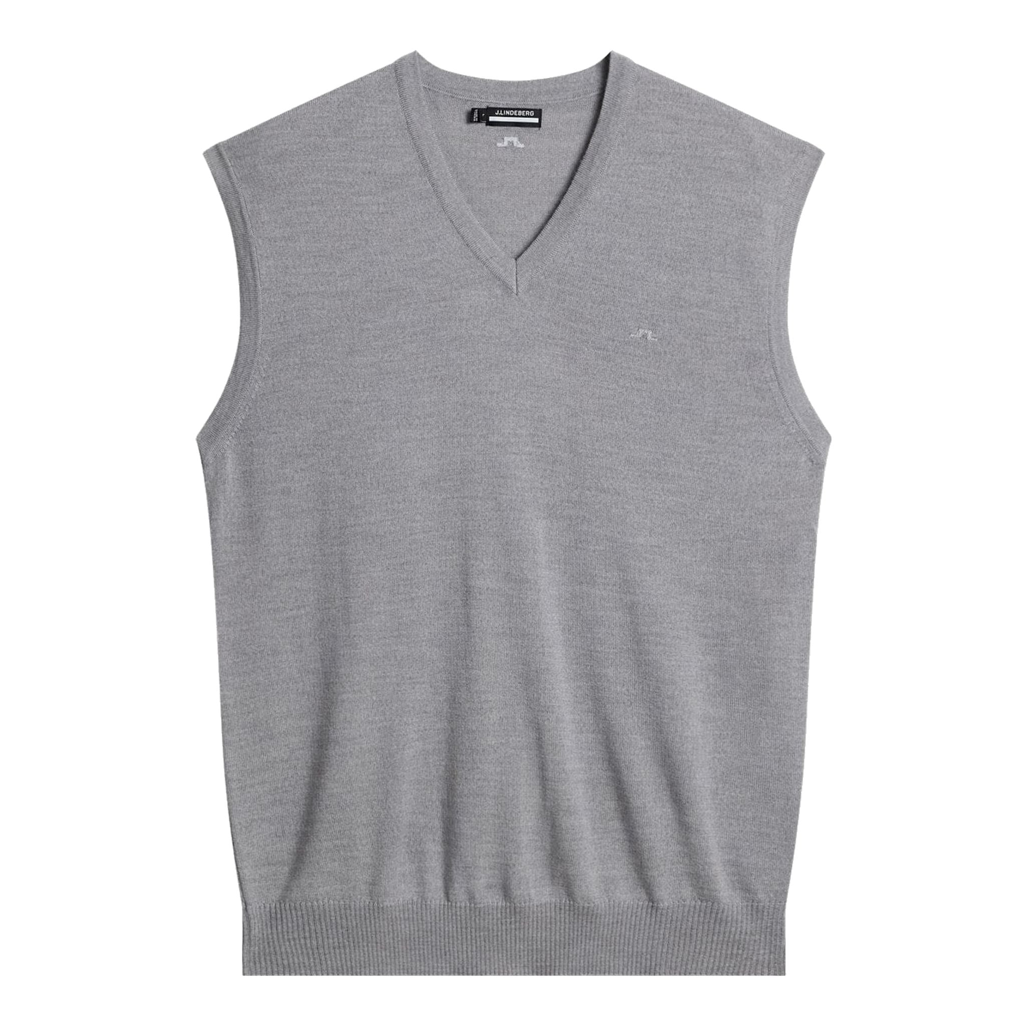 J. Lindeberg Liam Knitted Vest Herren Grey Melange Herren