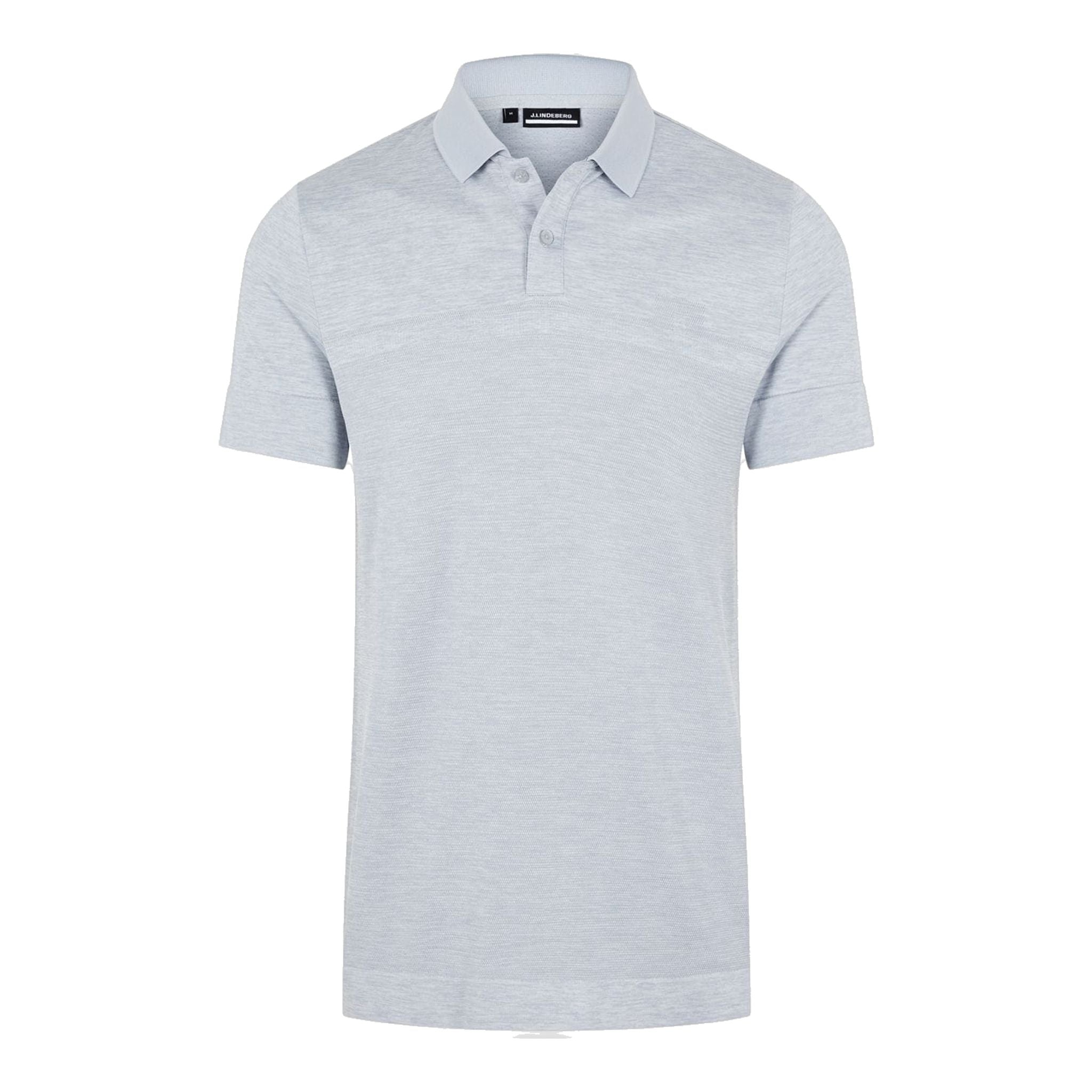 J. Lindeberg M Alfy Seamless SS Polo Stone Grey Melange Herren