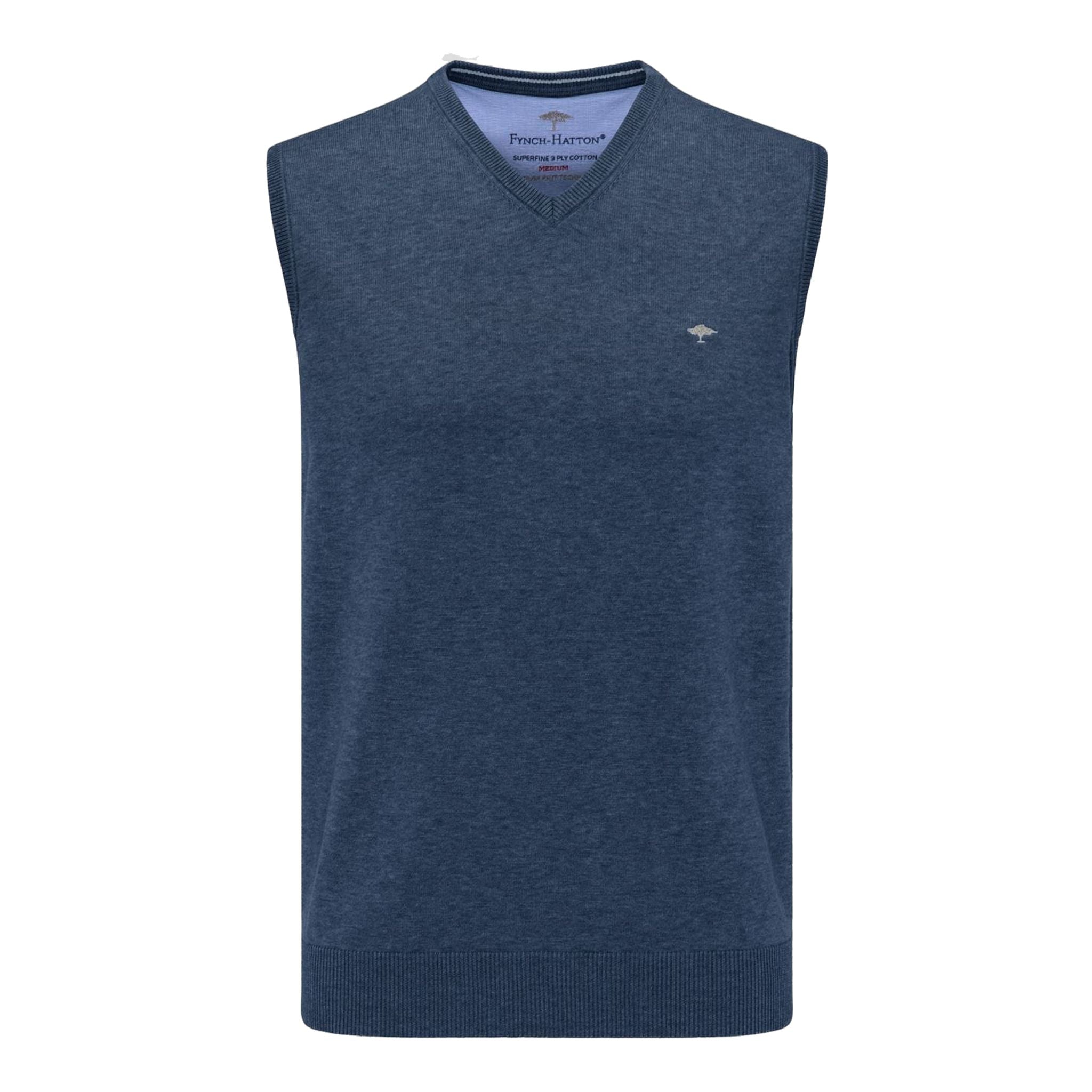 Fynch Hatton Pullunder Blau Herren