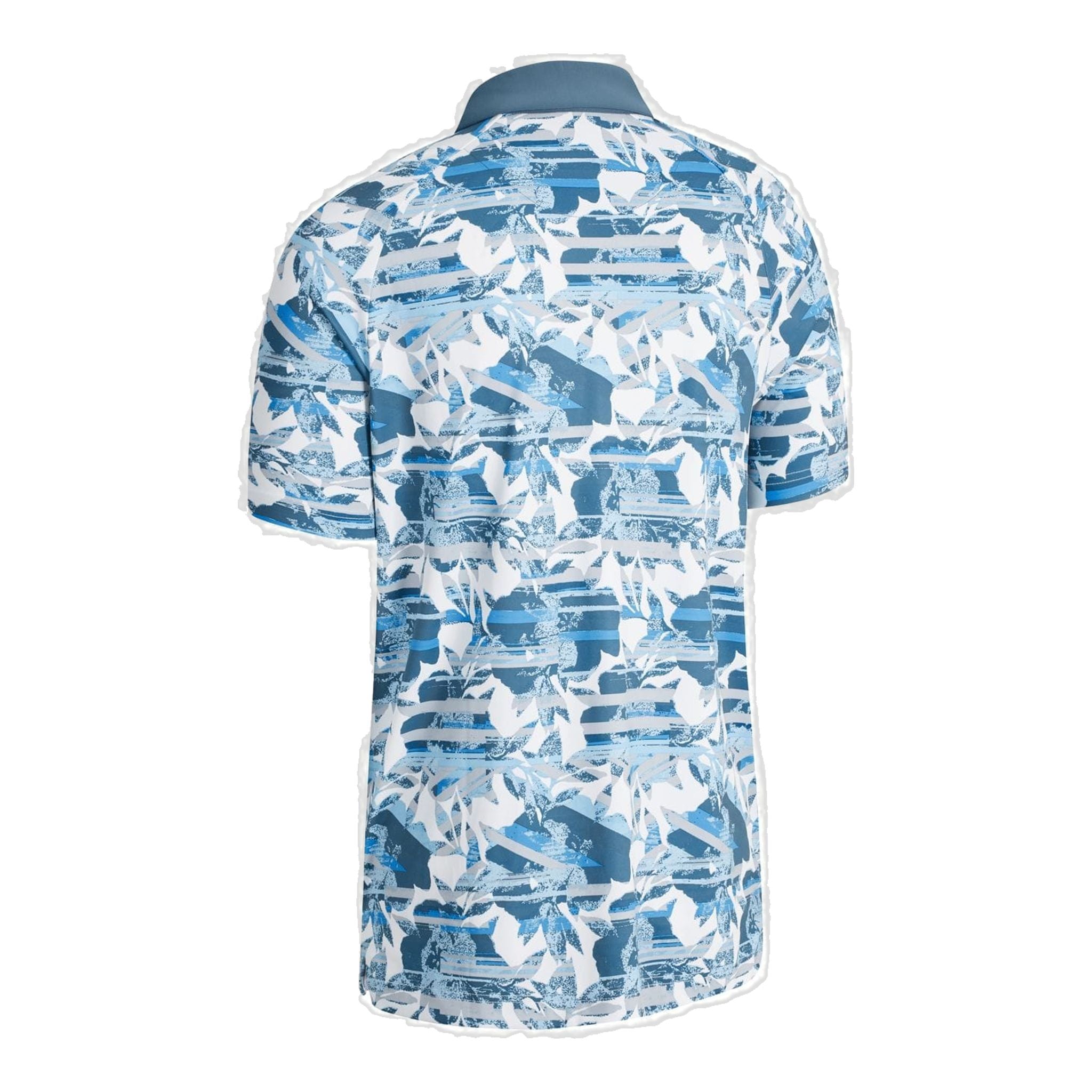 Callaway M Structured Printed Floral SS Polo Bright White Herren