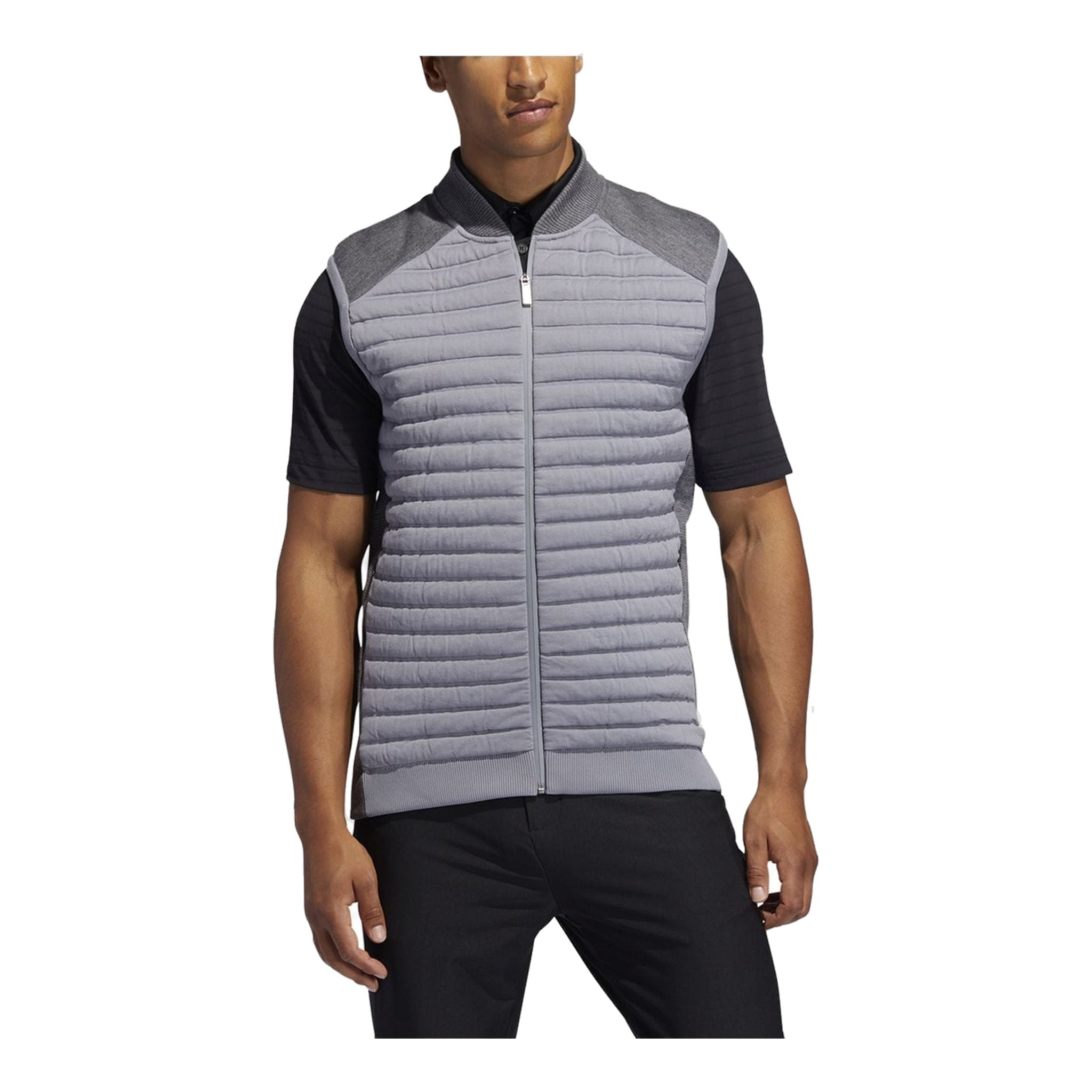 Adidas Gilet Adipure Quilted Hybrid Knit Grau Herren