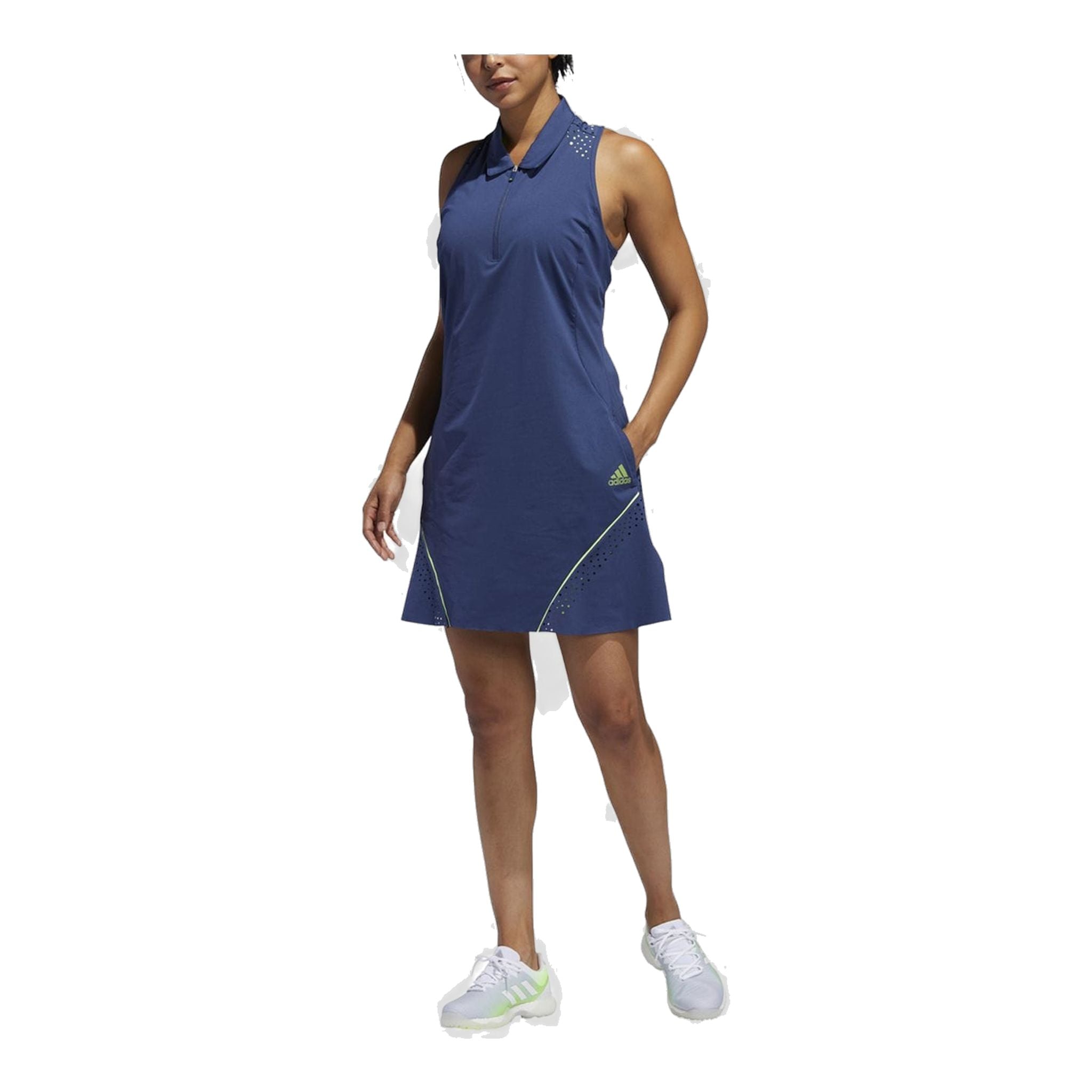 Adidas W Perforated Color Pop Dress Tech Indigo Damen