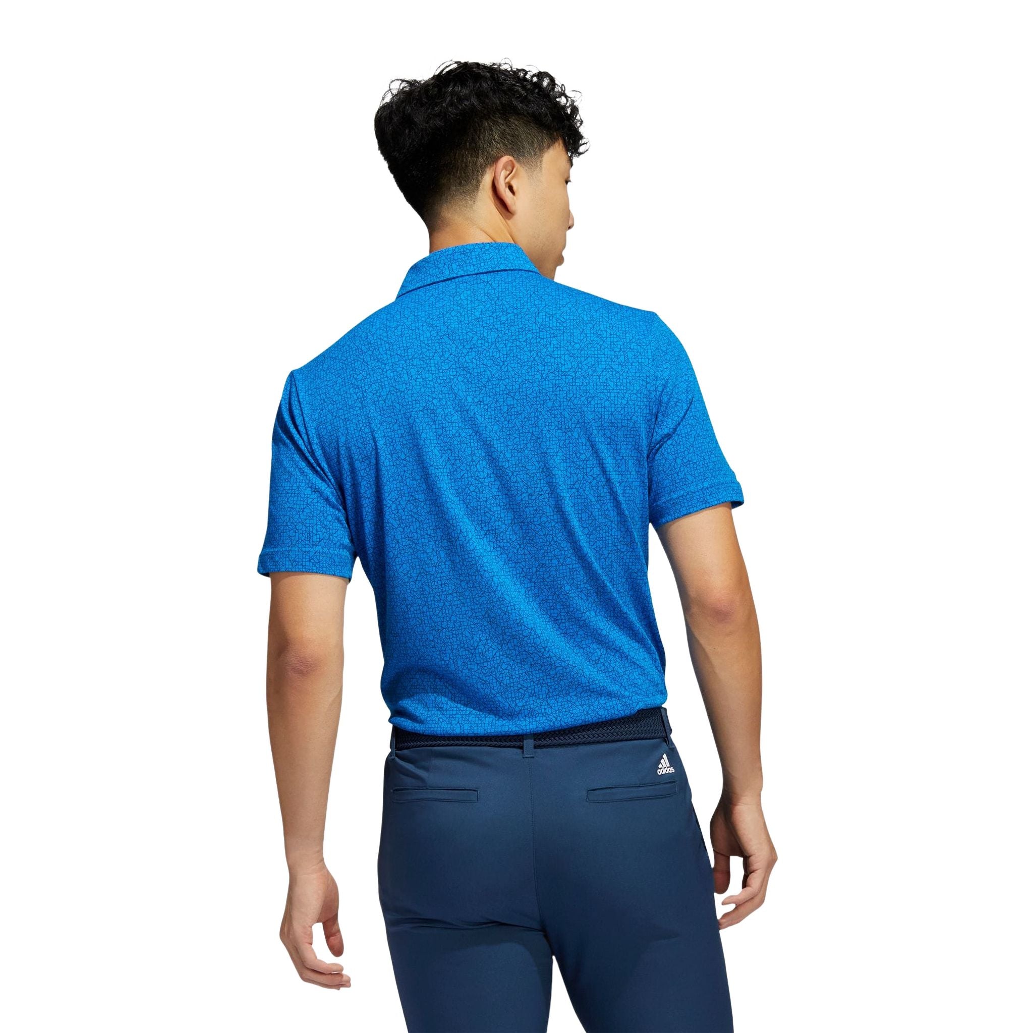 Adidas M Polo Abstract Print Blue Rush/Crew Navy Herren