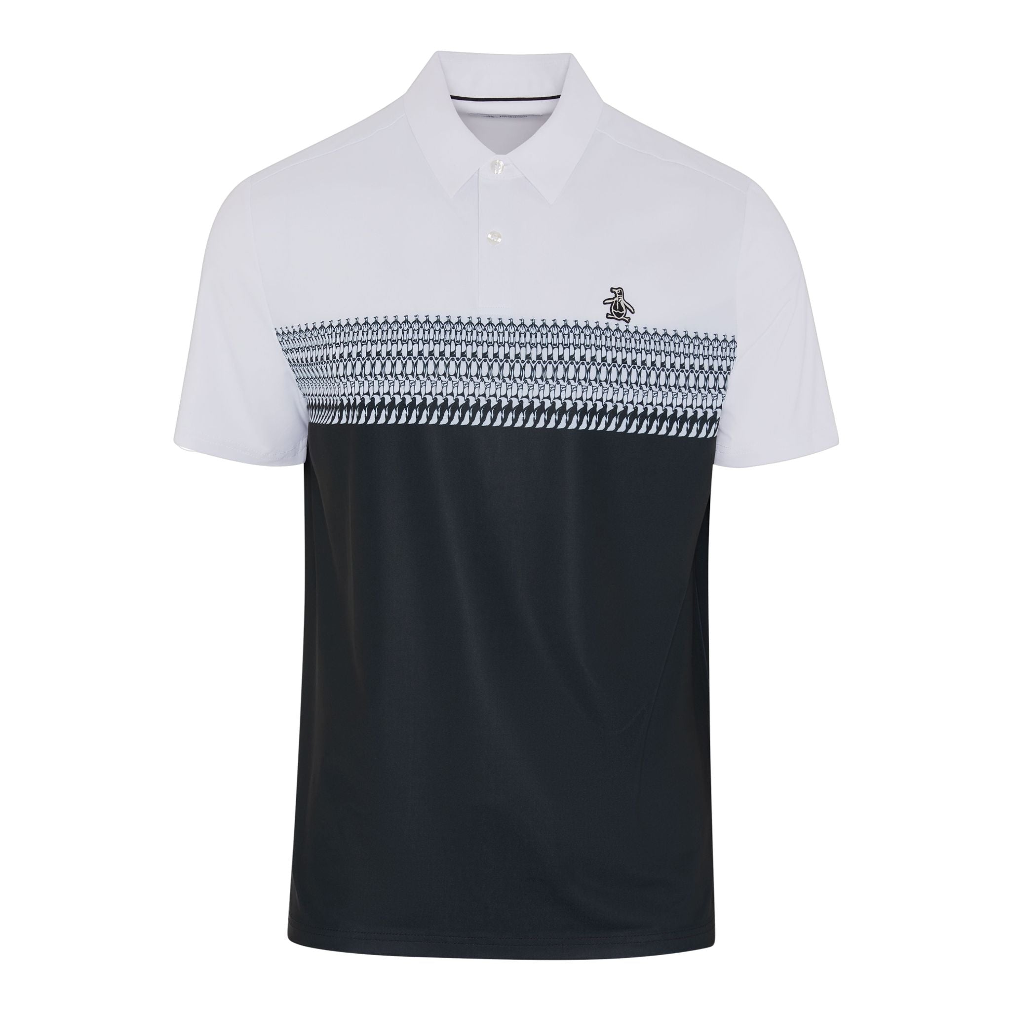 Original Penguin Engineered Novelty Stripe Blocked Print Polo Herren