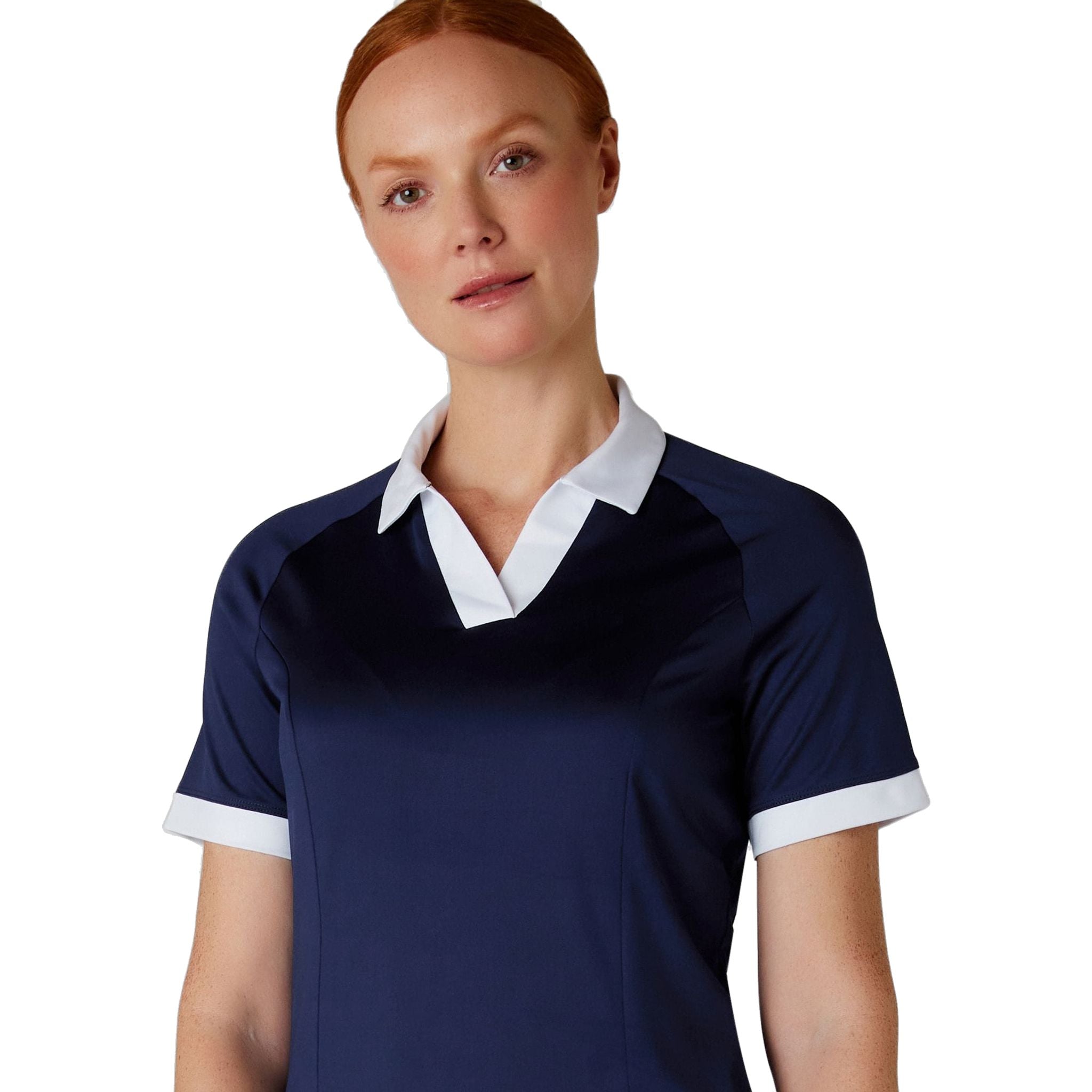 Callaway Short Sleeve V-Placket ColorBL Shirt Damen