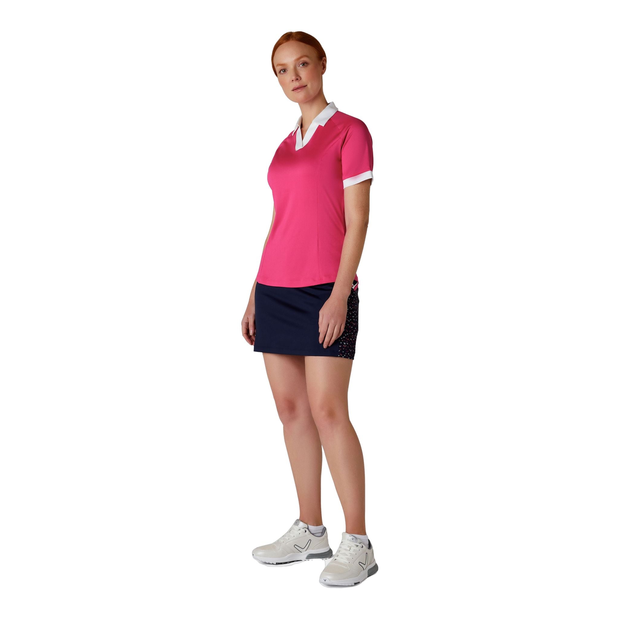 Callaway Short Sleeve V-Placket ColorBL Shirt Damen