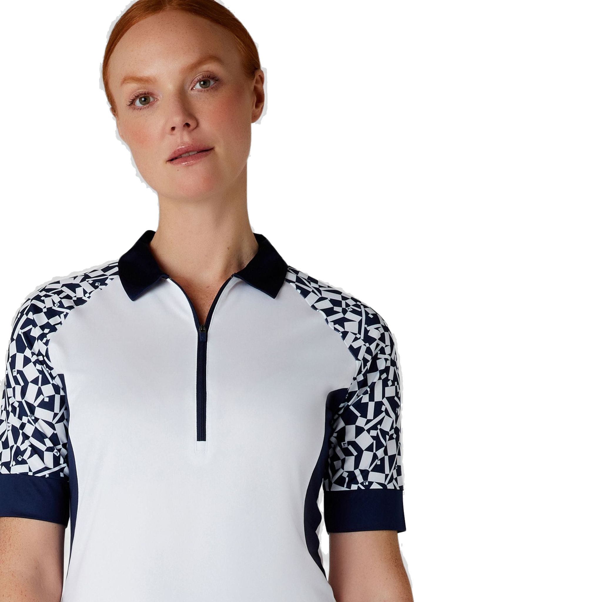 Callaway Two Tone Geo 1/2 Sleeve Shirt Damen