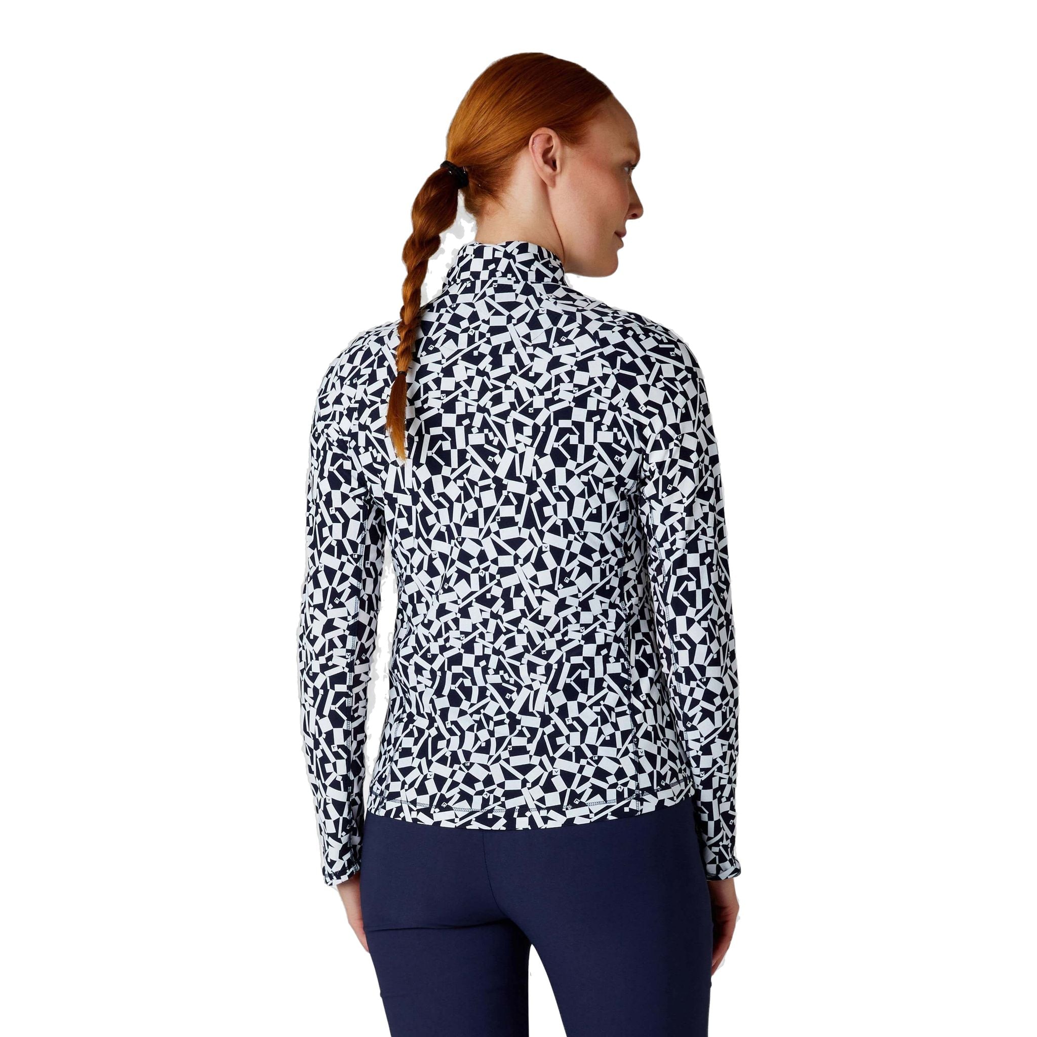 Callaway Two Toned Geo Printed Shirt Damen