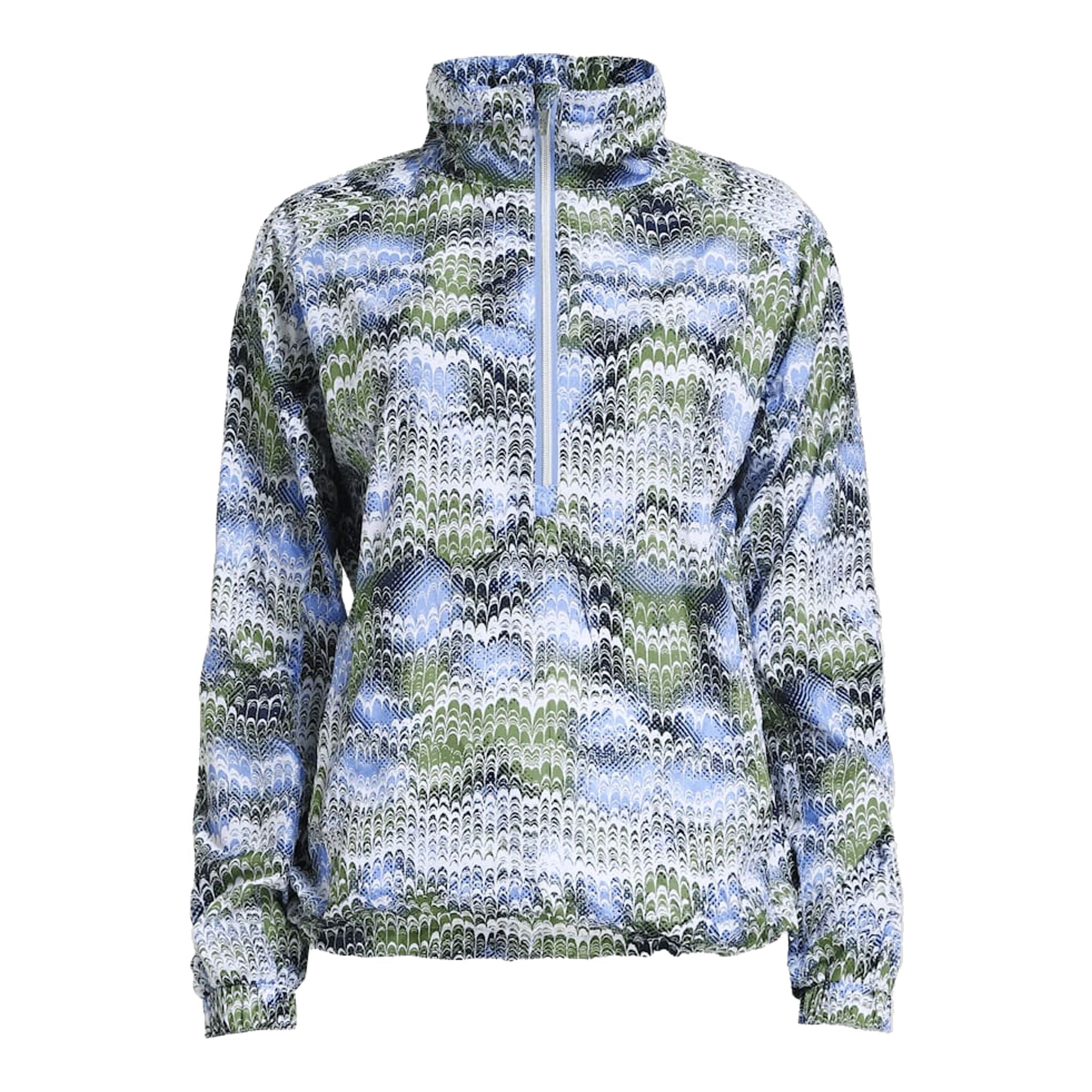 Röhnisch Half Zip Marta WB Blau Shell Ocean Ripple Damen
