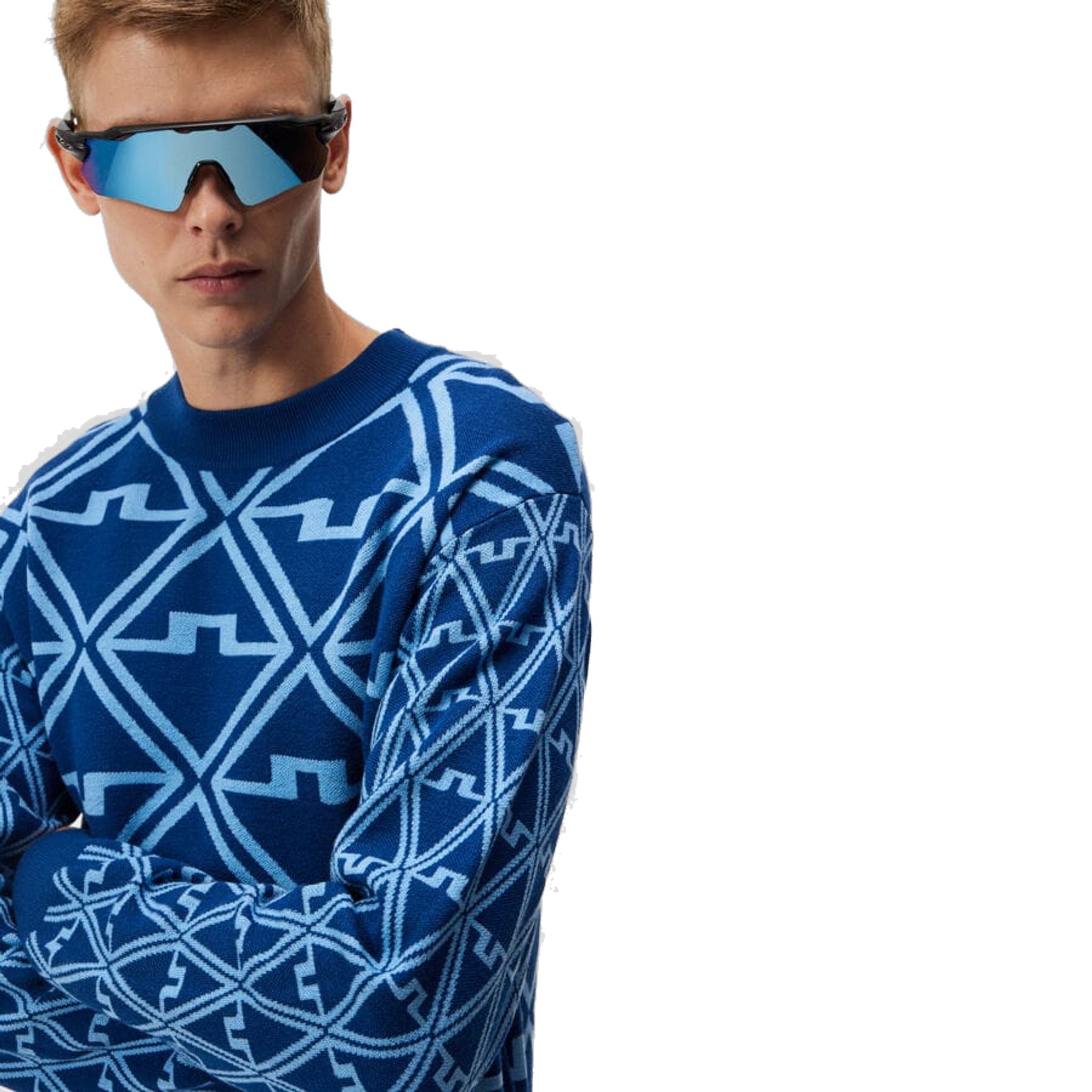 J. Lindeberg Isaac Jaquard Knitted Sweater Herren