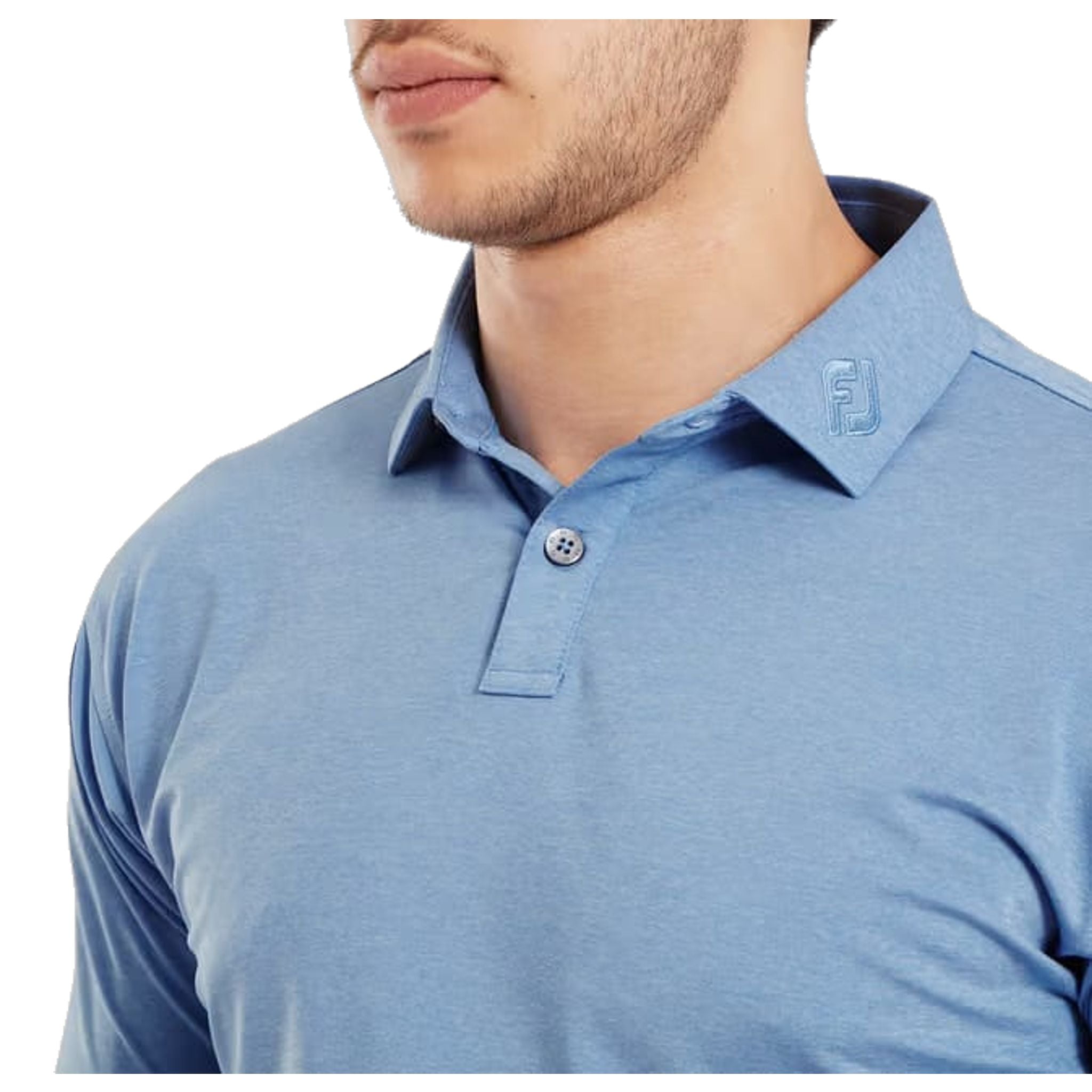 Footjoy Heather Self Collar Lisle Polo Herren