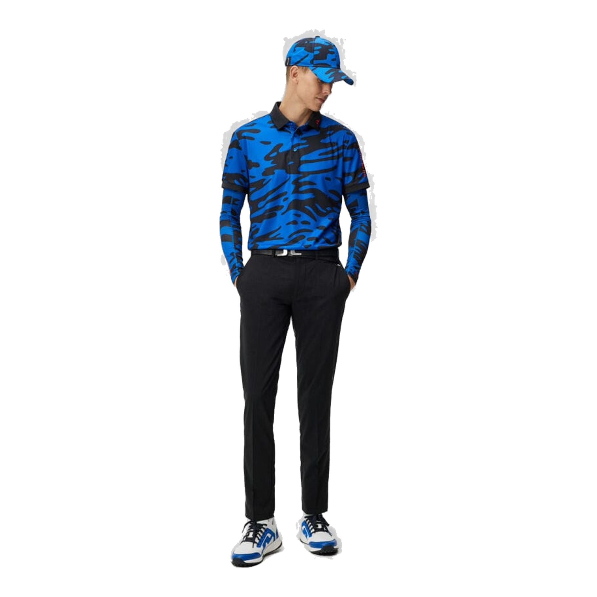 J. Lindeberg Tour Tech Reg Fit Print Polo Herren