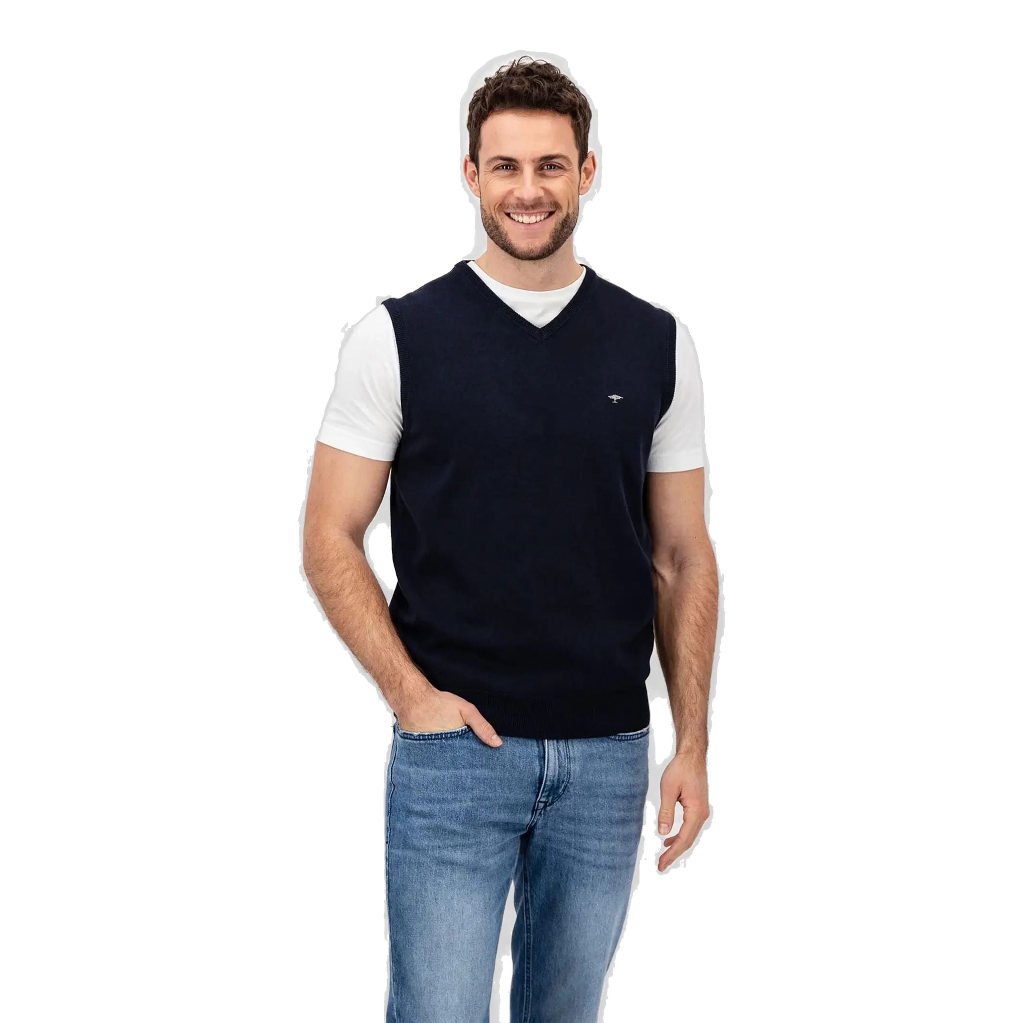 Fynch Hatton V-Neck Pullunder Herren