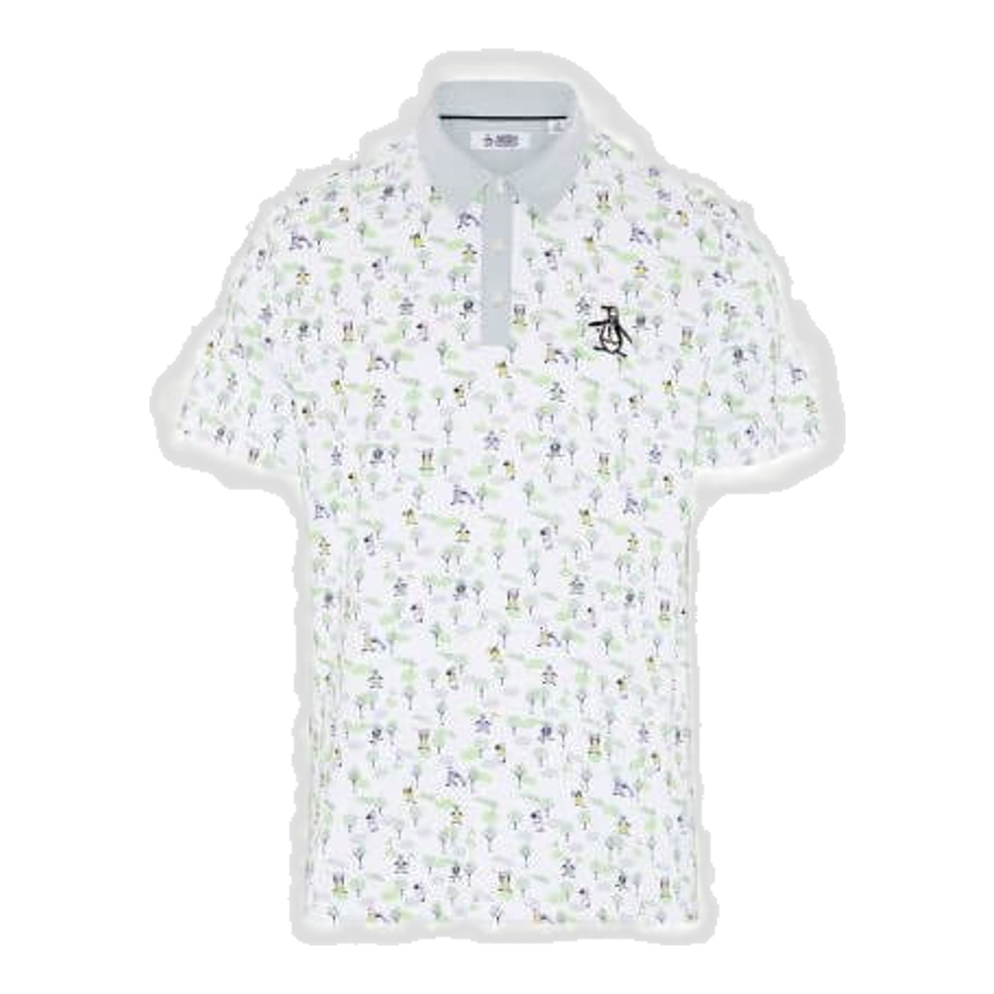 Original Penguin Pete 'N The Course Colour Block Print Polo Herren