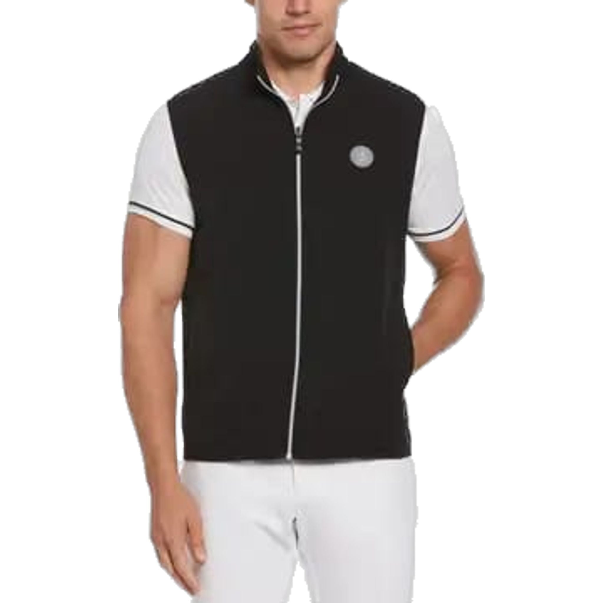 Original Penguin Full Zip Vest Mixed Media Herren Caviar XL Herren