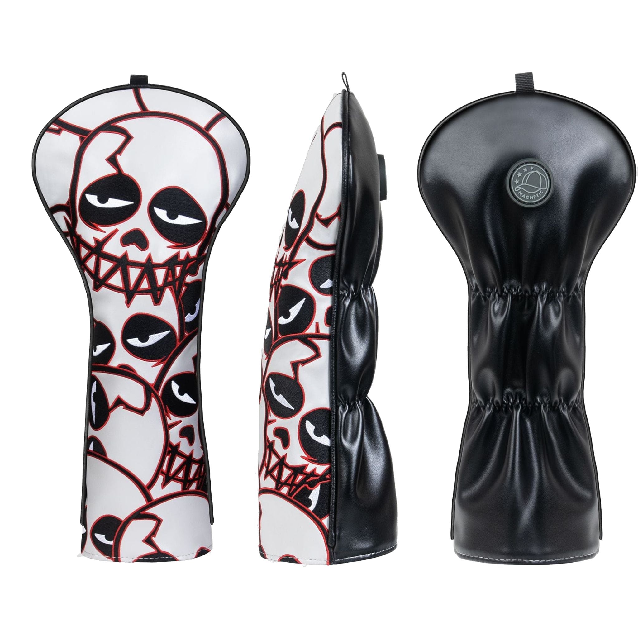 Emroydered Headcovers Scull Screen Driver Headcover
