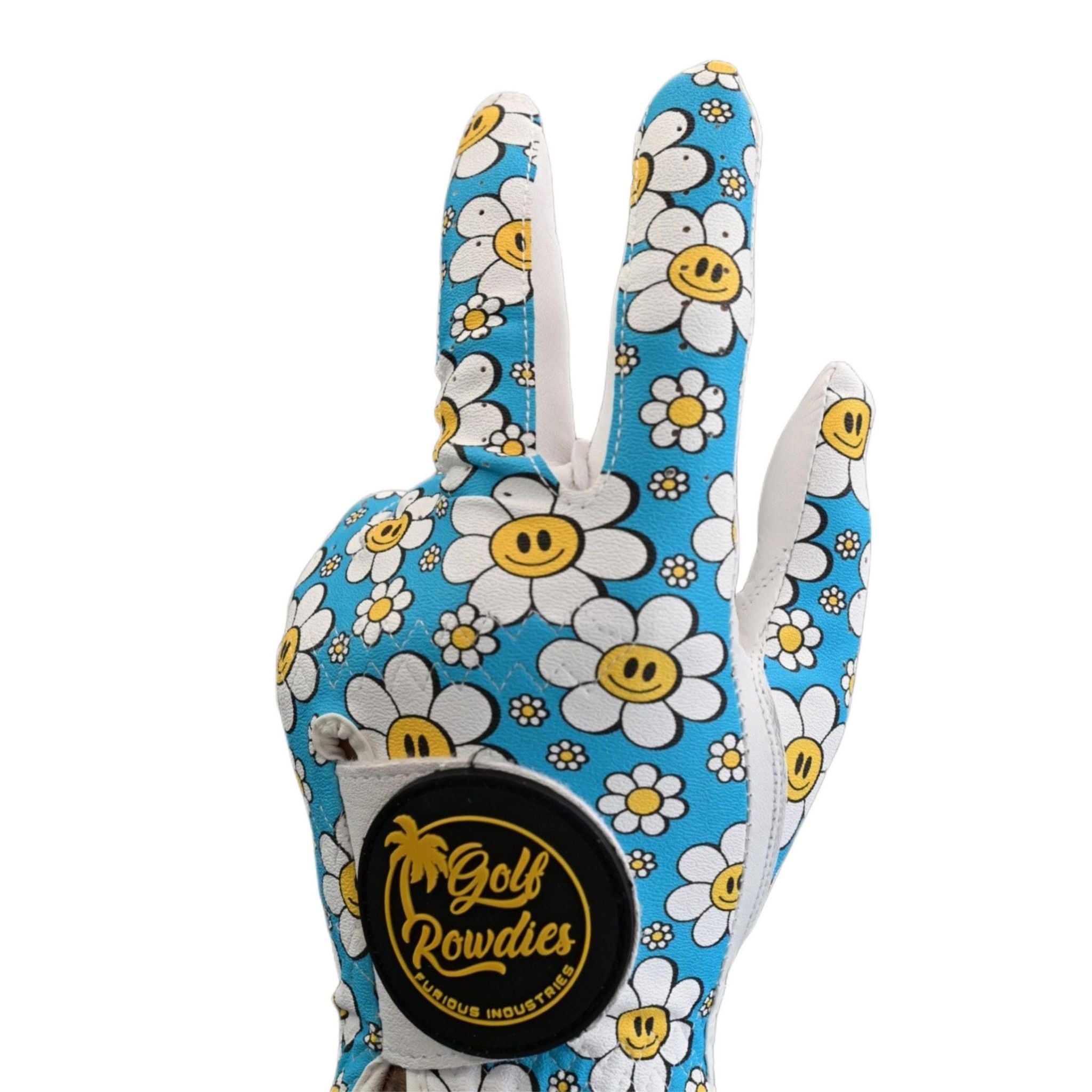 Golf Rowdies Happy Flower Handschuh Herren