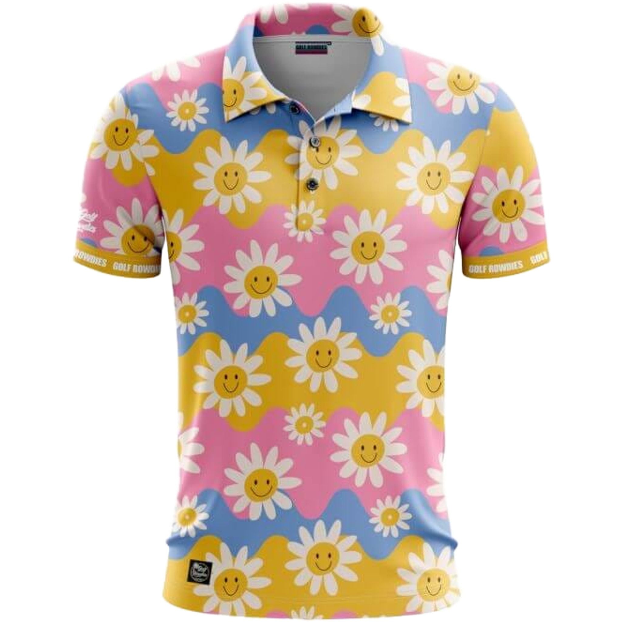 Golf Rowdies Retro Flower Polo Herren