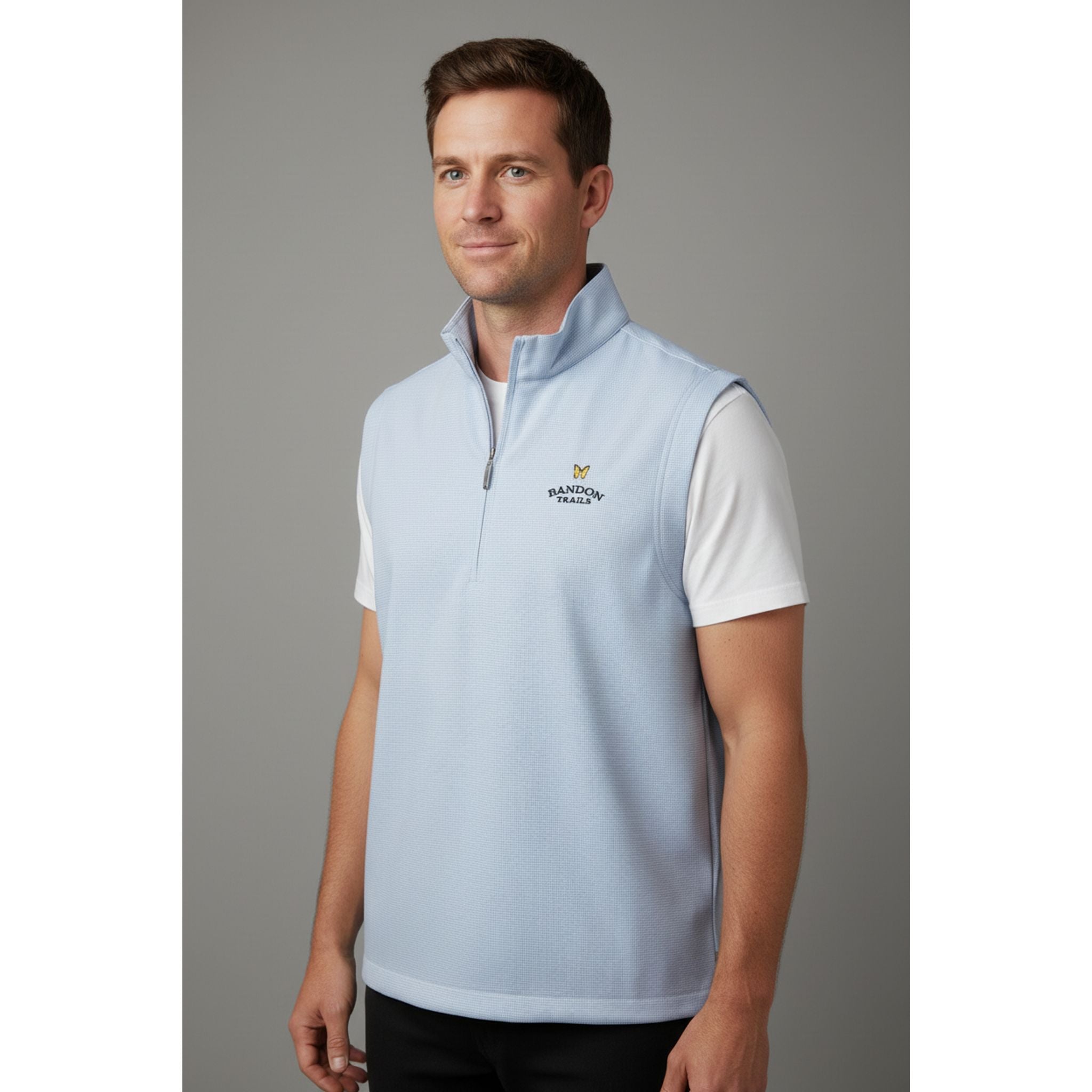 Ashworth Half Zip Gilet Herren Blau M Herren