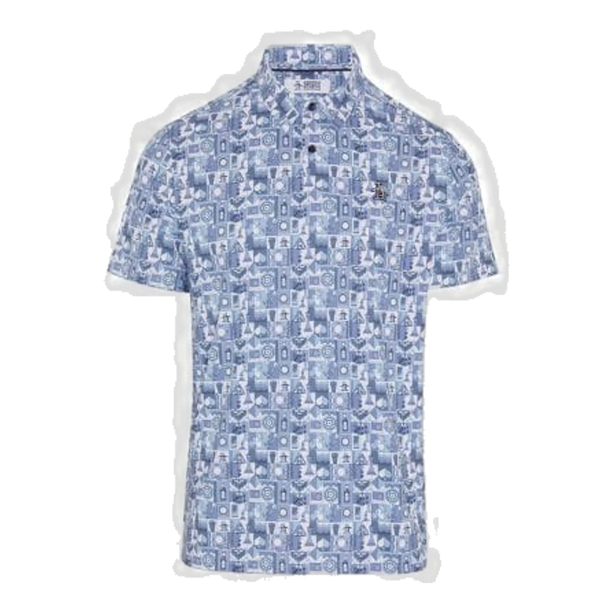 Original Penguin Pete Game Grid Print Polo Herren