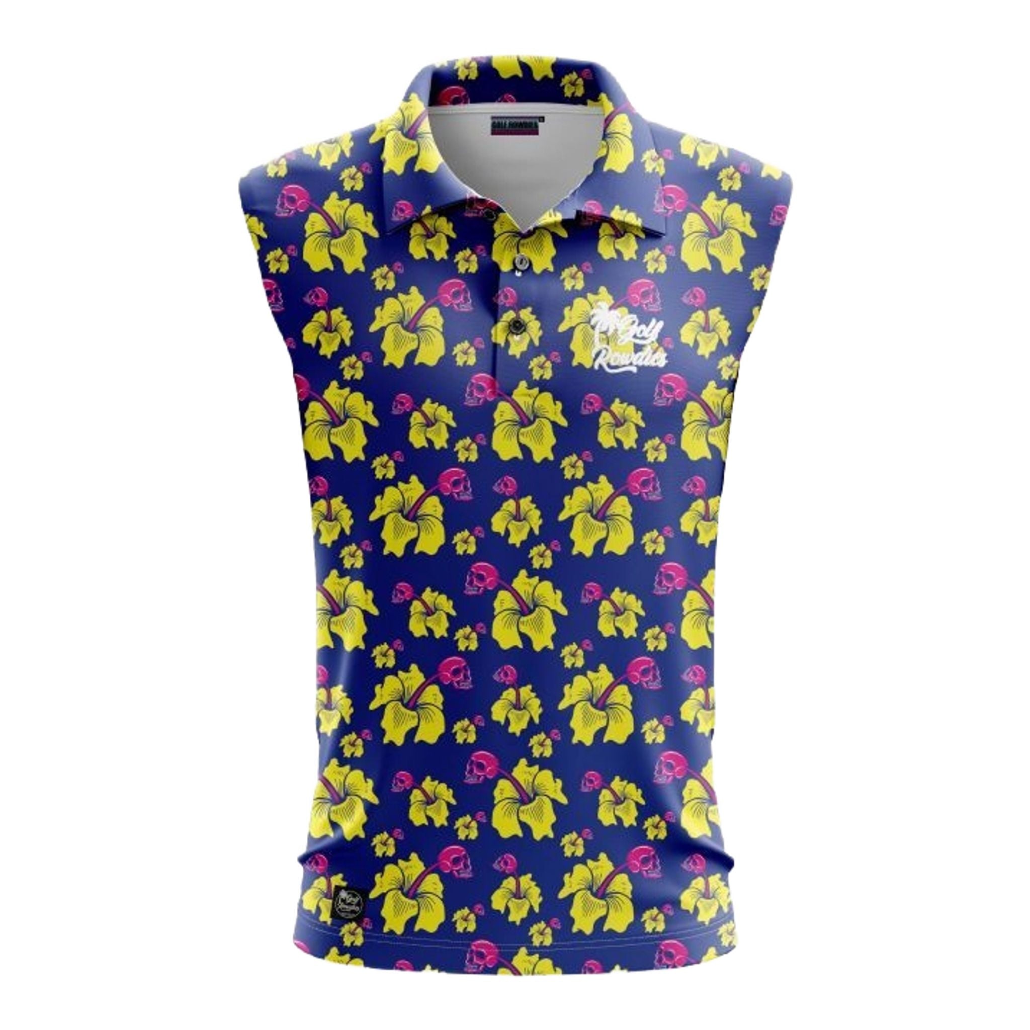 Golf Rowdies Flower Skull Polo Damen