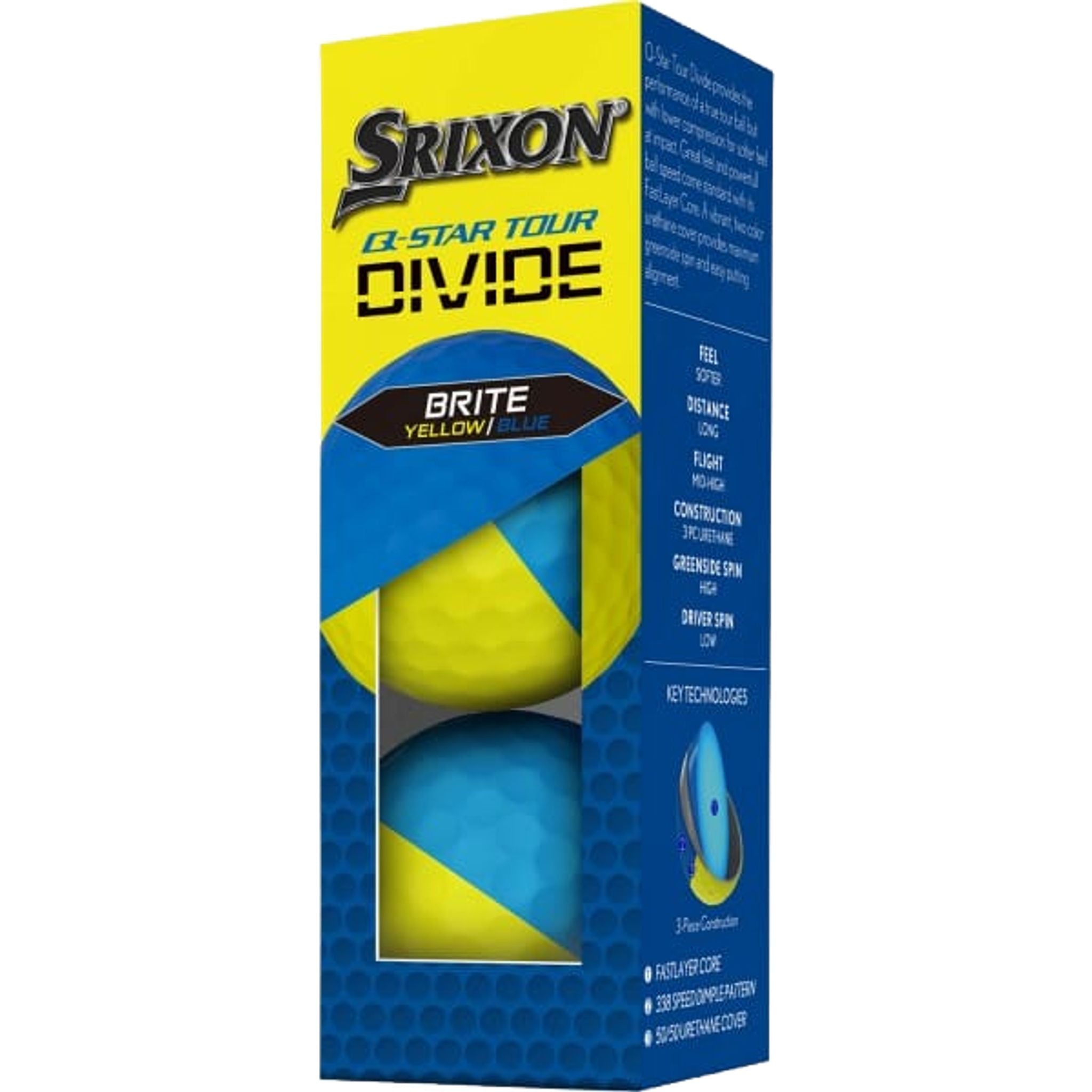 Srixon Q-Star Tour Divide 2 Golfbälle Herren