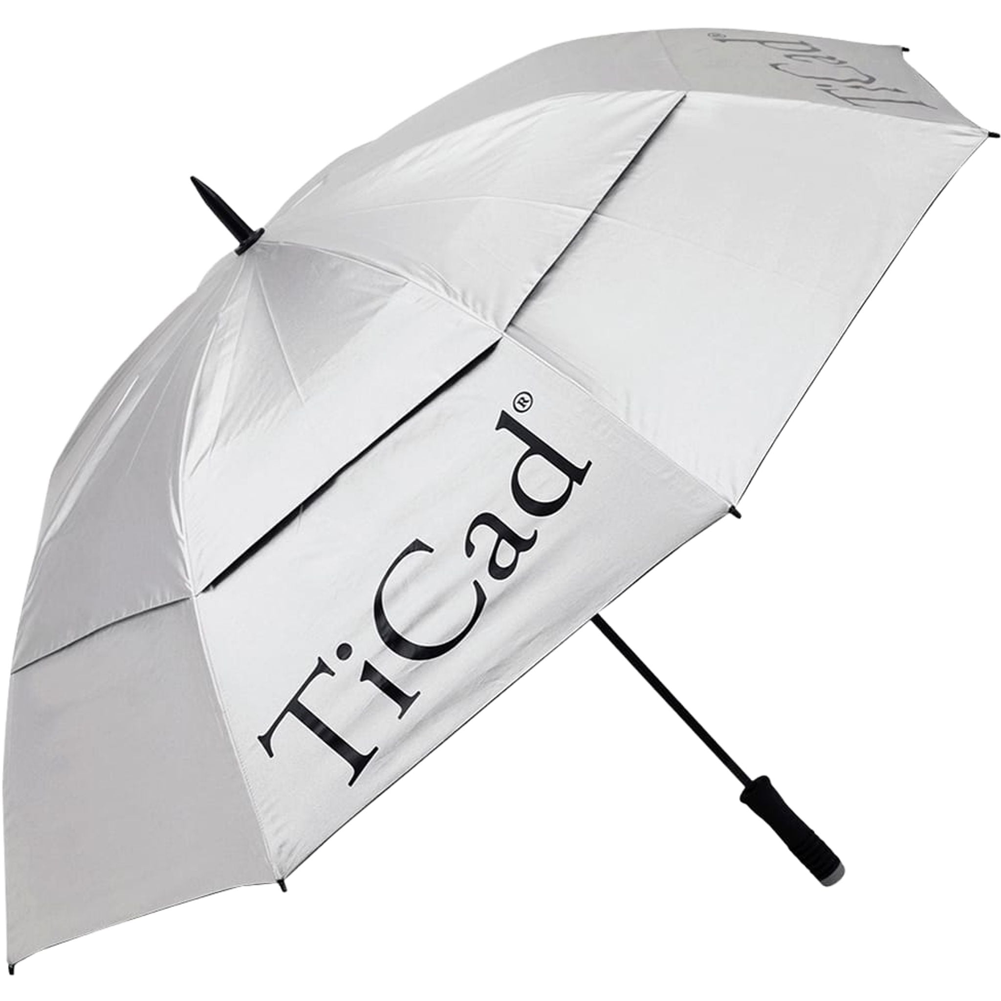 TiCad Silber Windbuster Regenschirm