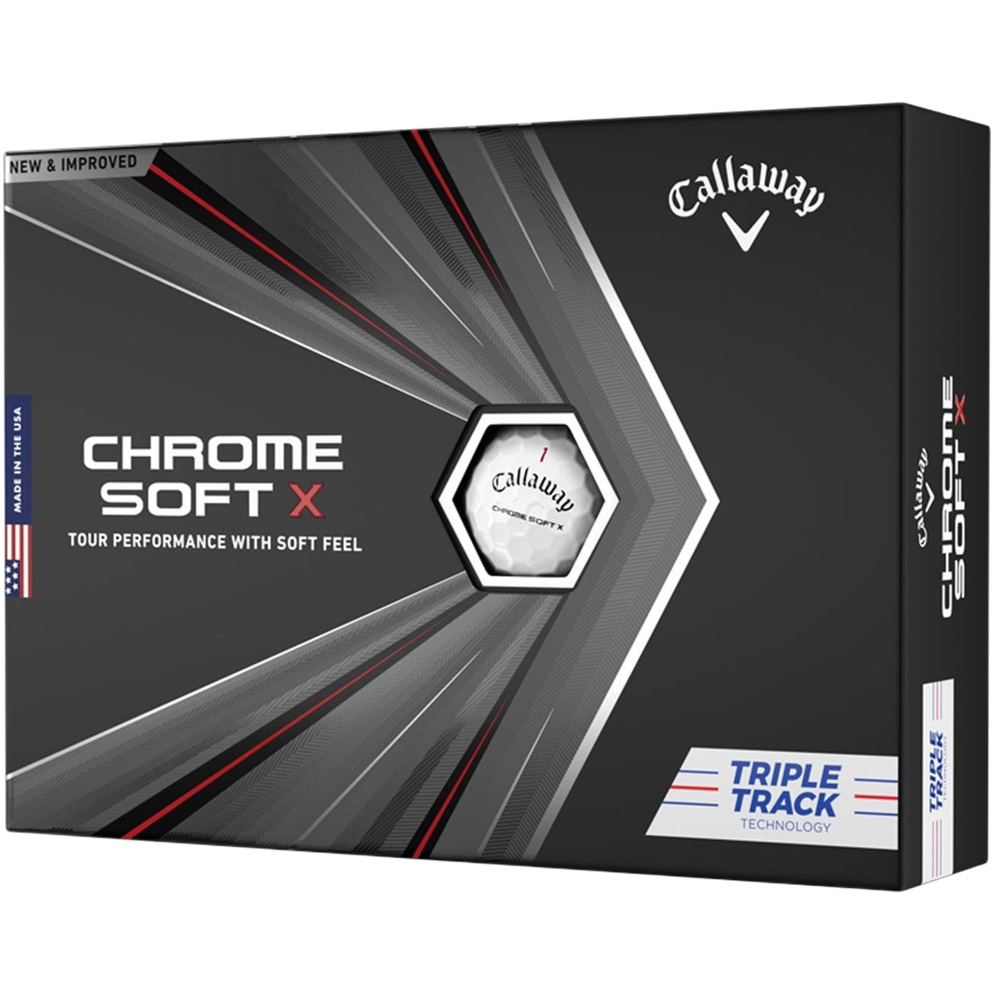 Callaway Chrome Soft X Triple Track (20) [12Bälle] Weiß