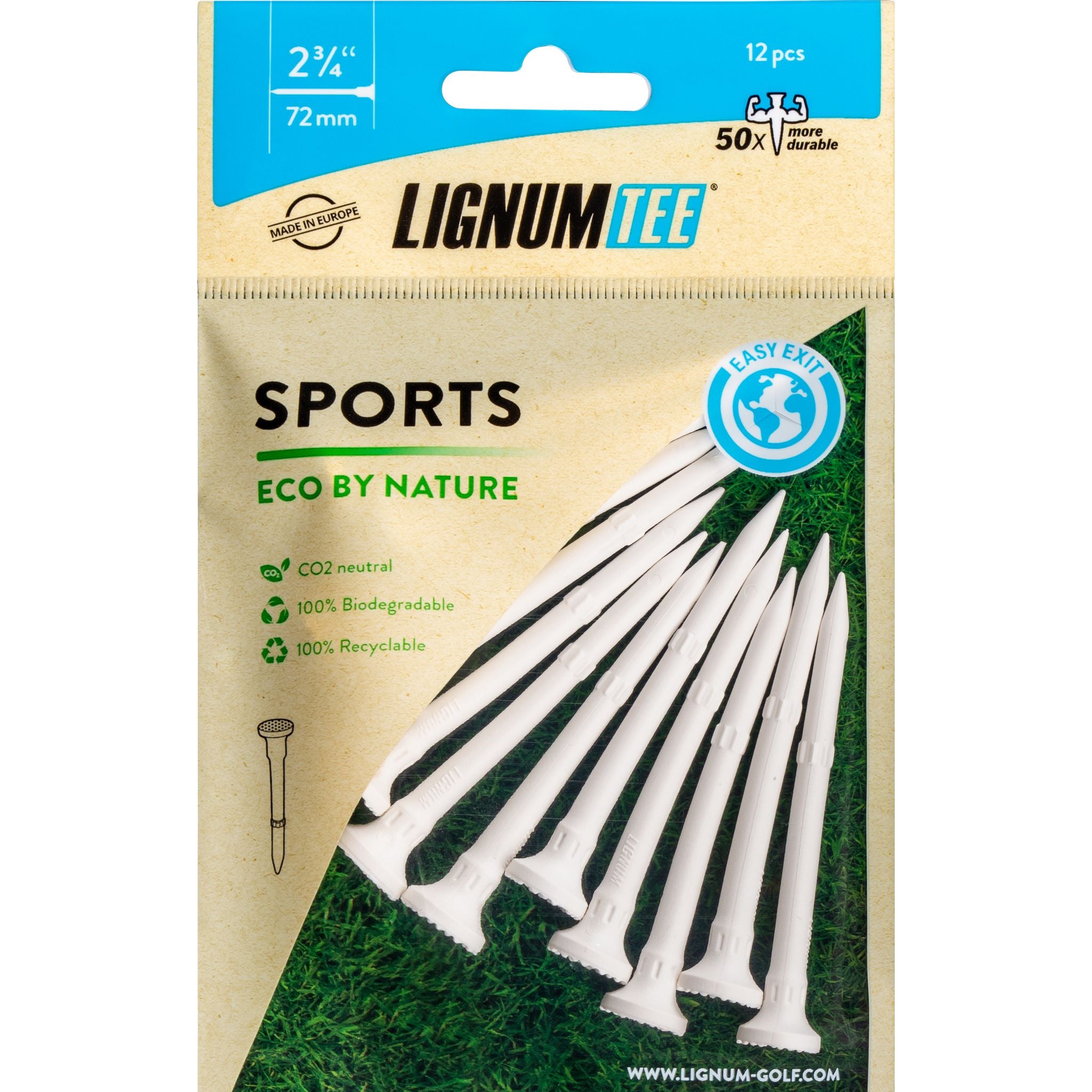 Lignum Eco 72mm Sport [12Tees] Biela