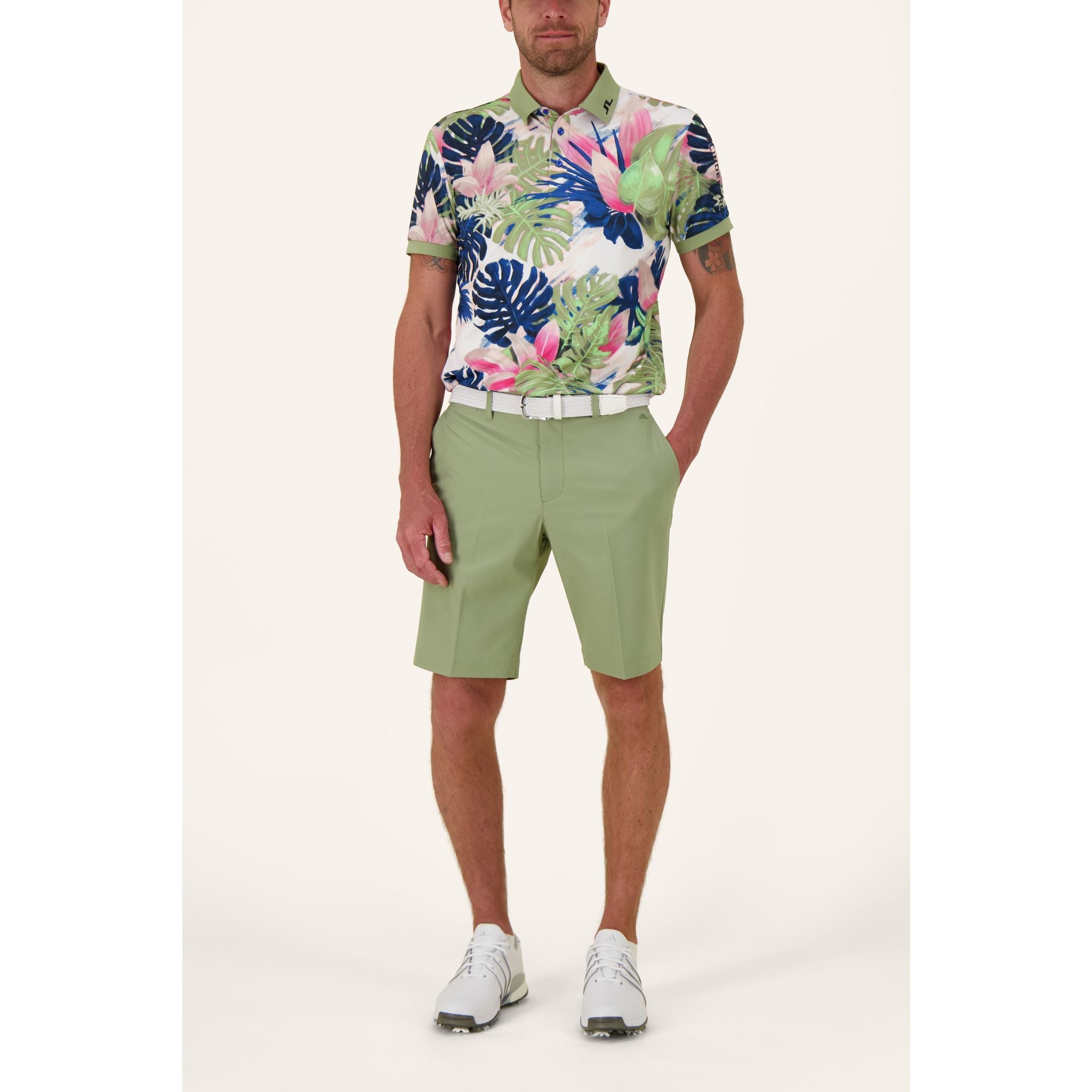 J. Lindeberg Tour Tech Reg Fit Print Polo Herren