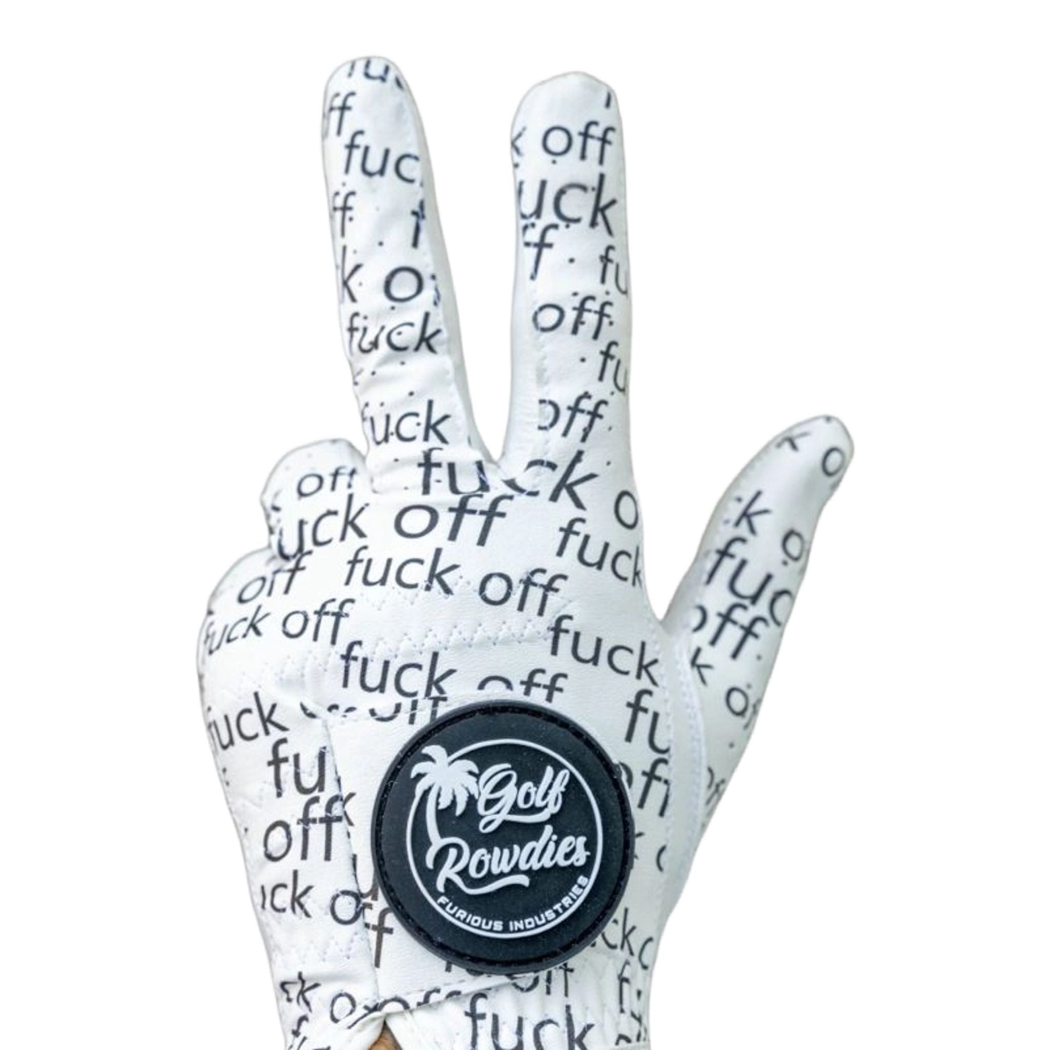 Golf Rowdies Fuck Off Golfhandschuh Damen