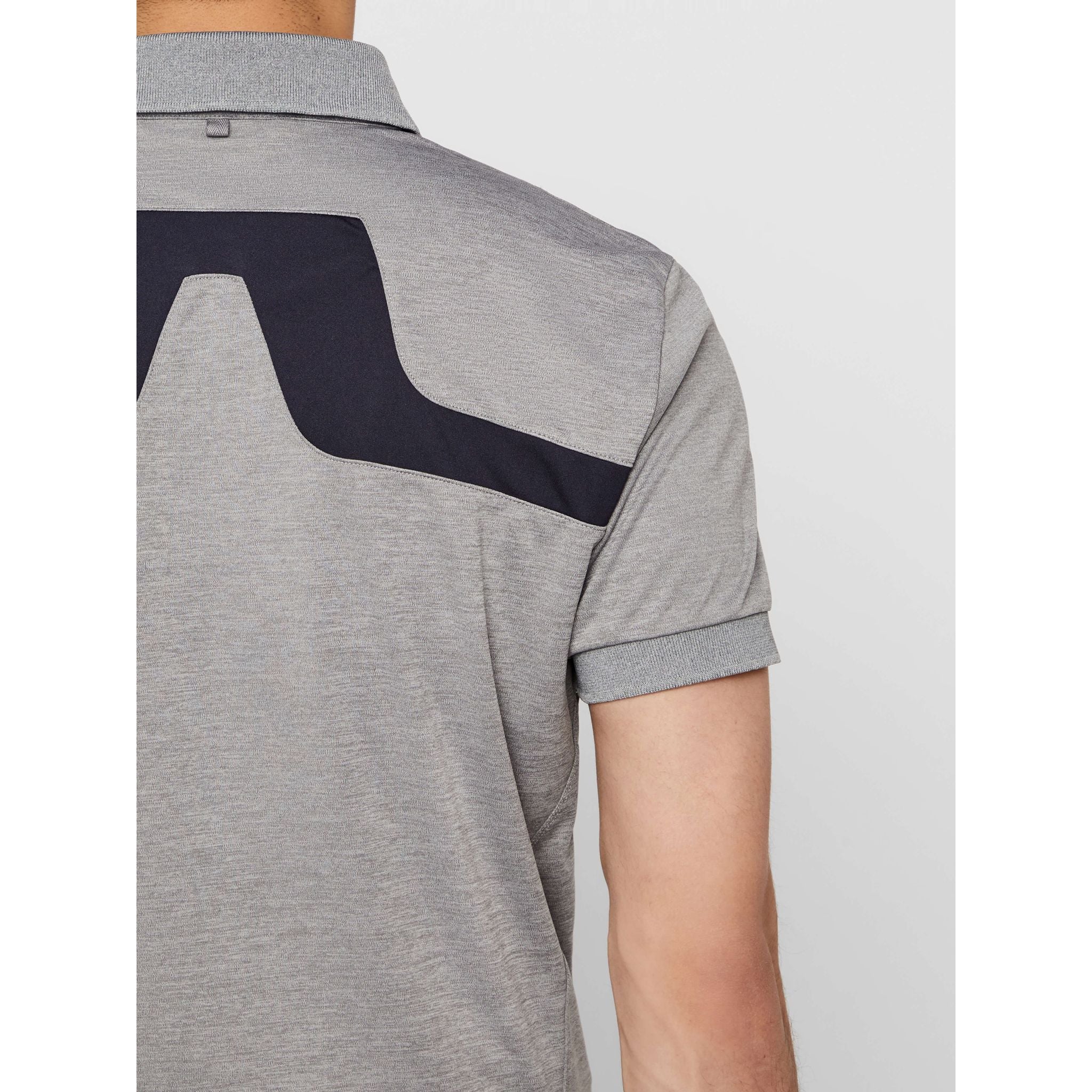 J. Lindeberg M KV Reg Fit-TX Jersey Polo Stone Grey Melange Herren
